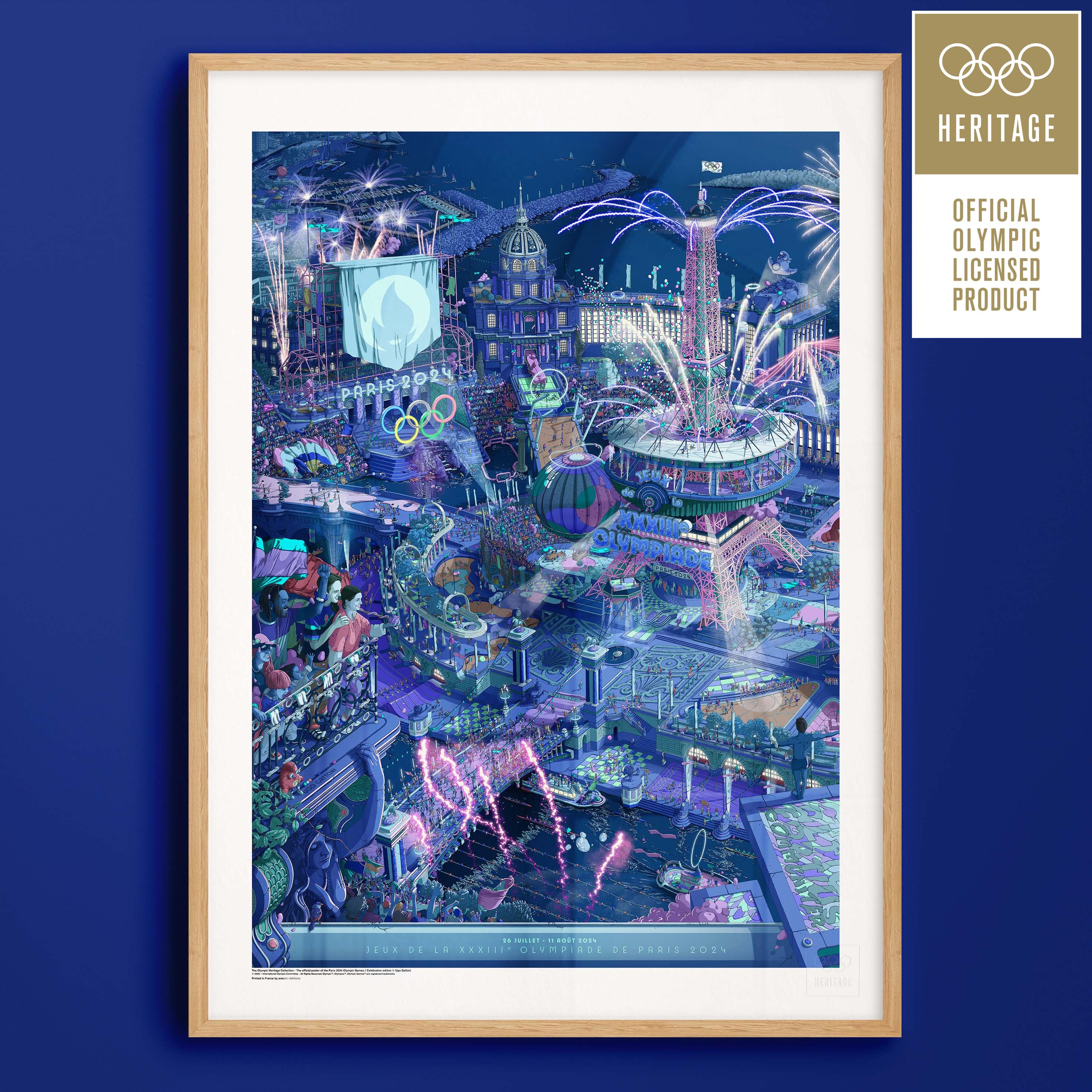 Affiche officielle des Jeux Olympiques de Paris 2024 - version Célébration