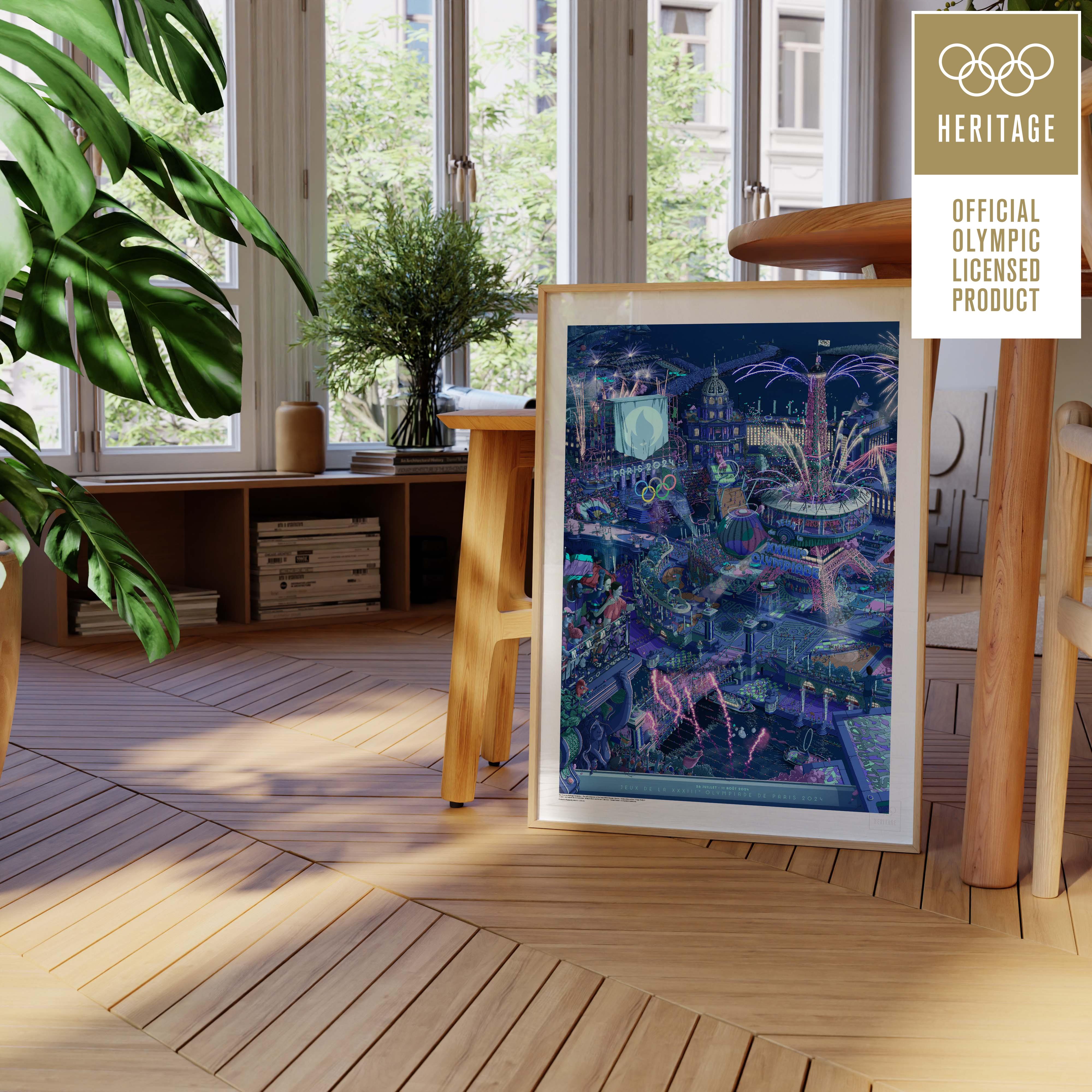 Affiche officielle des Jeux Olympiques de Paris 2024 - version Célébration
