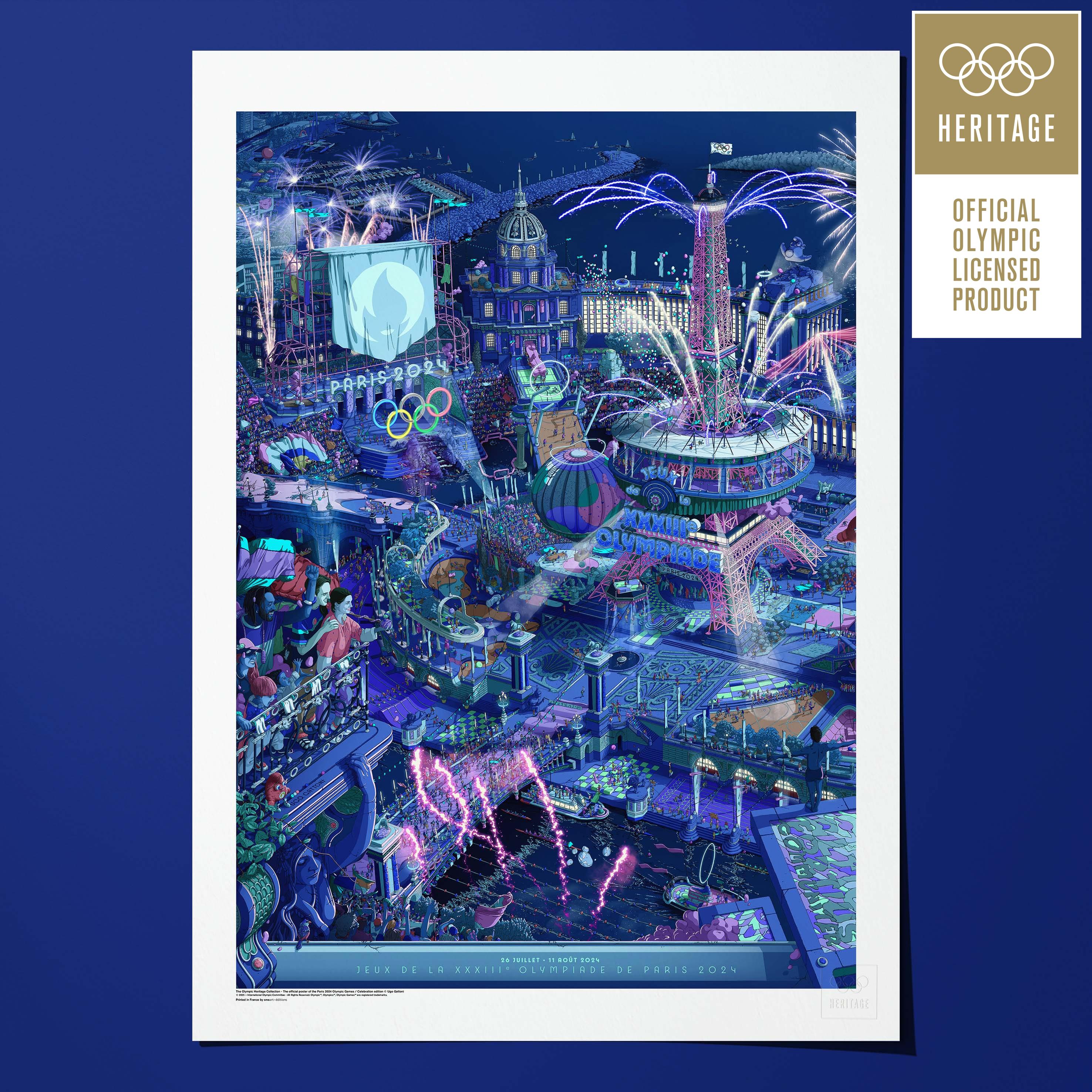 Affiche officielle des Jeux Olympiques de Paris 2024 - version Célébration