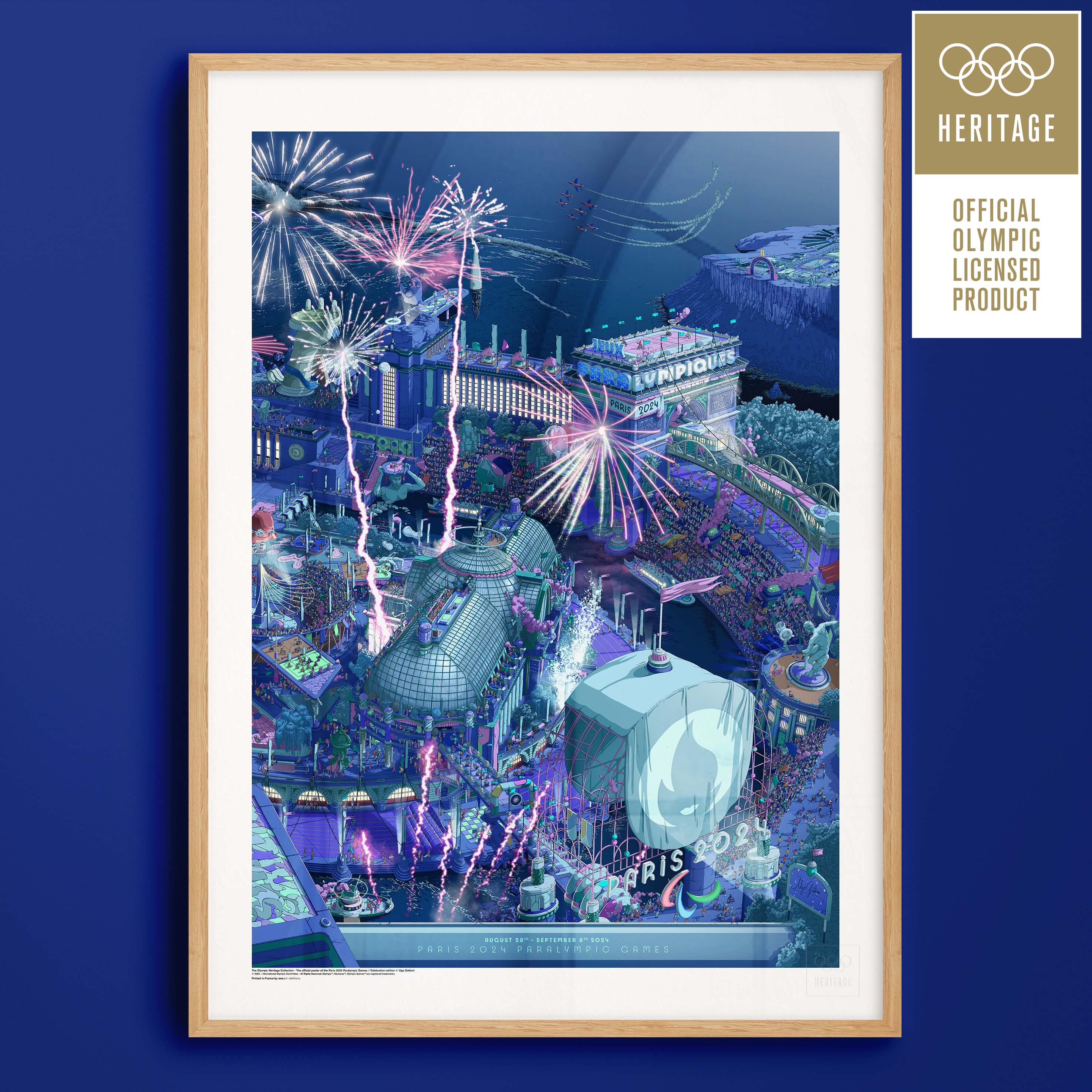 Affiche officielle des Jeux Paralympiques de Paris 2024 - version Célébration