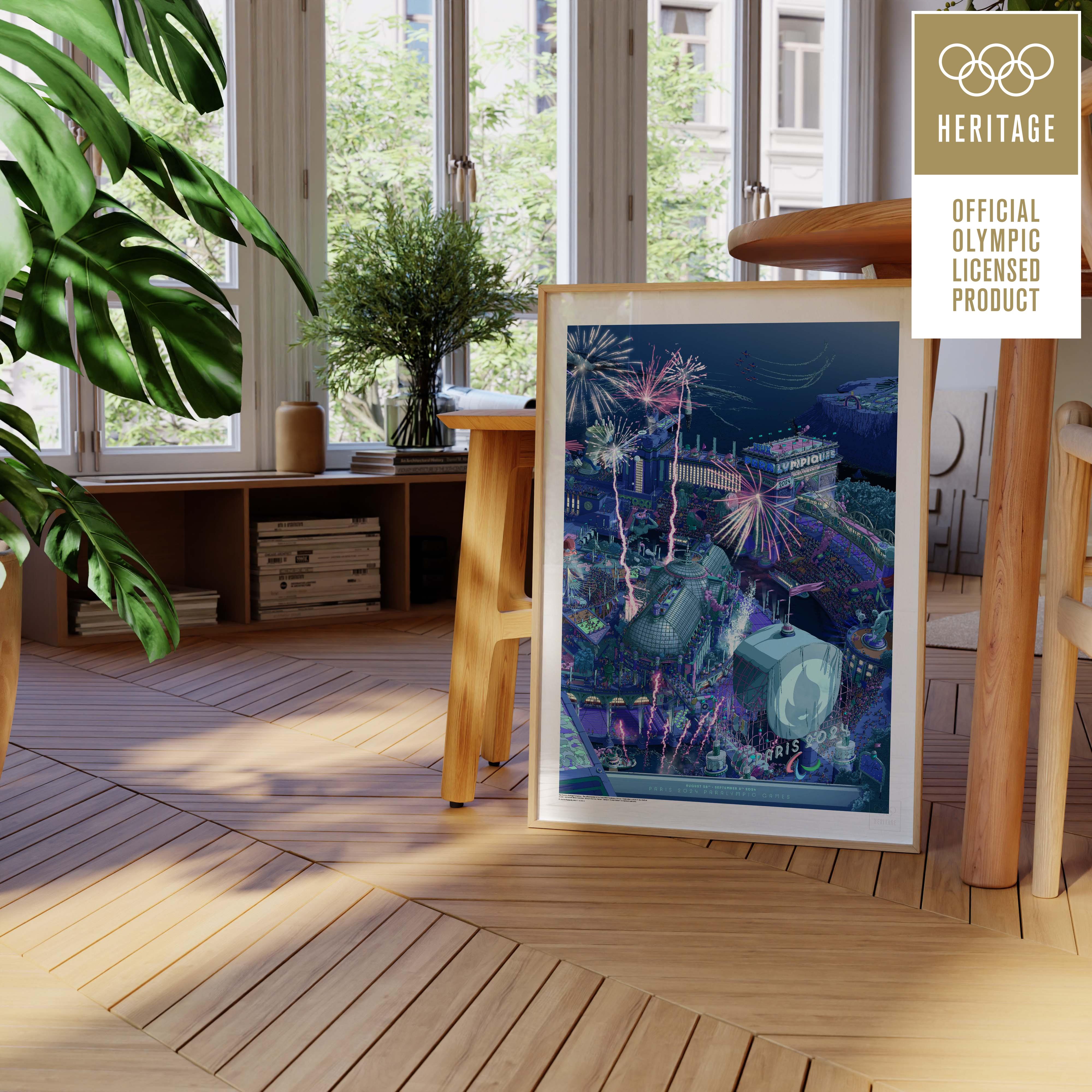 Affiche officielle des Jeux Paralympiques de Paris 2024 - version Célébration