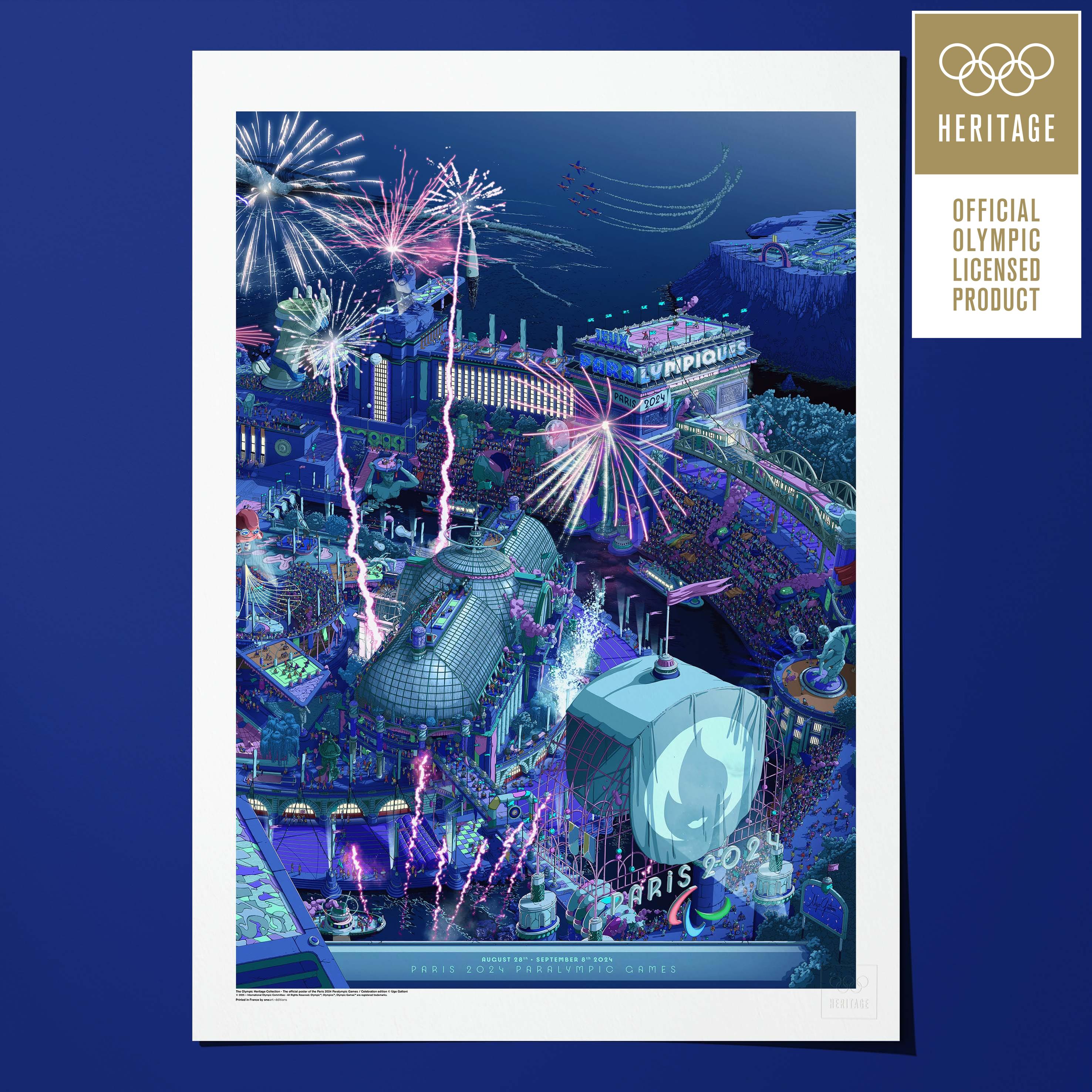Affiche officielle des Jeux Paralympiques de Paris 2024 - version Célébration