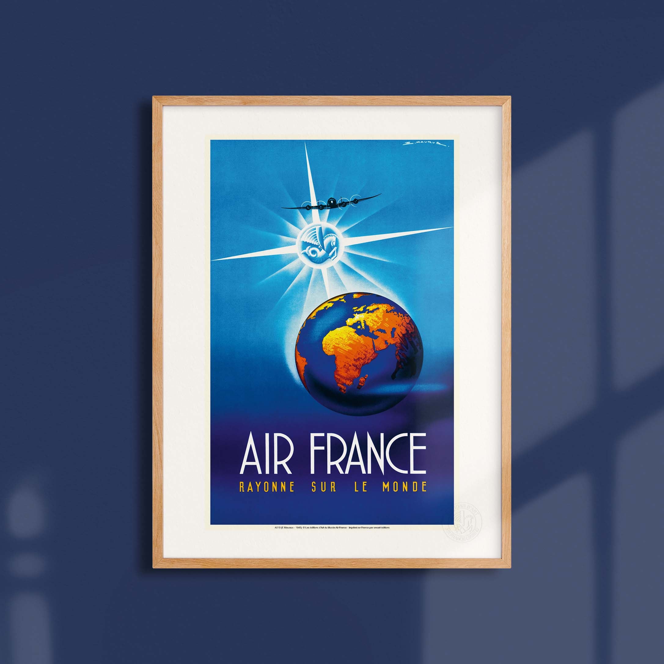 Affiche Air France - Air France rayonne sur le monde