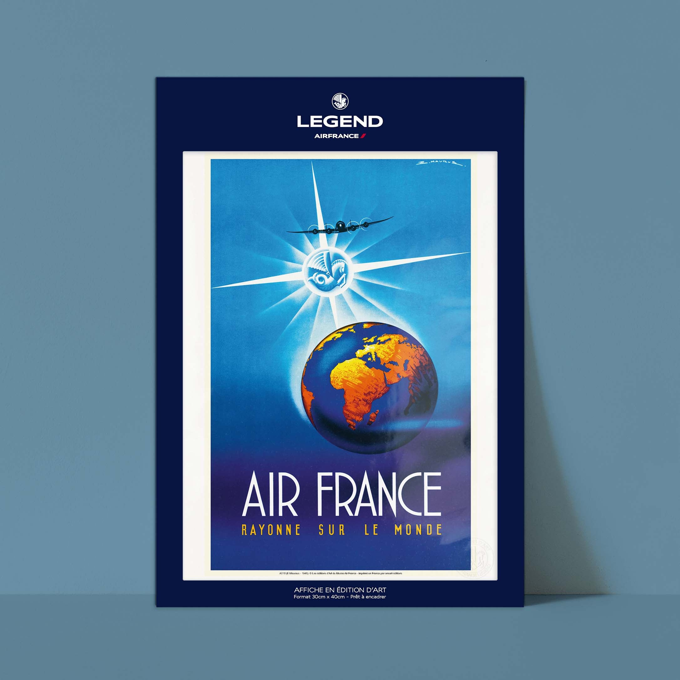 Affiche Air France - Air France rayonne sur le monde