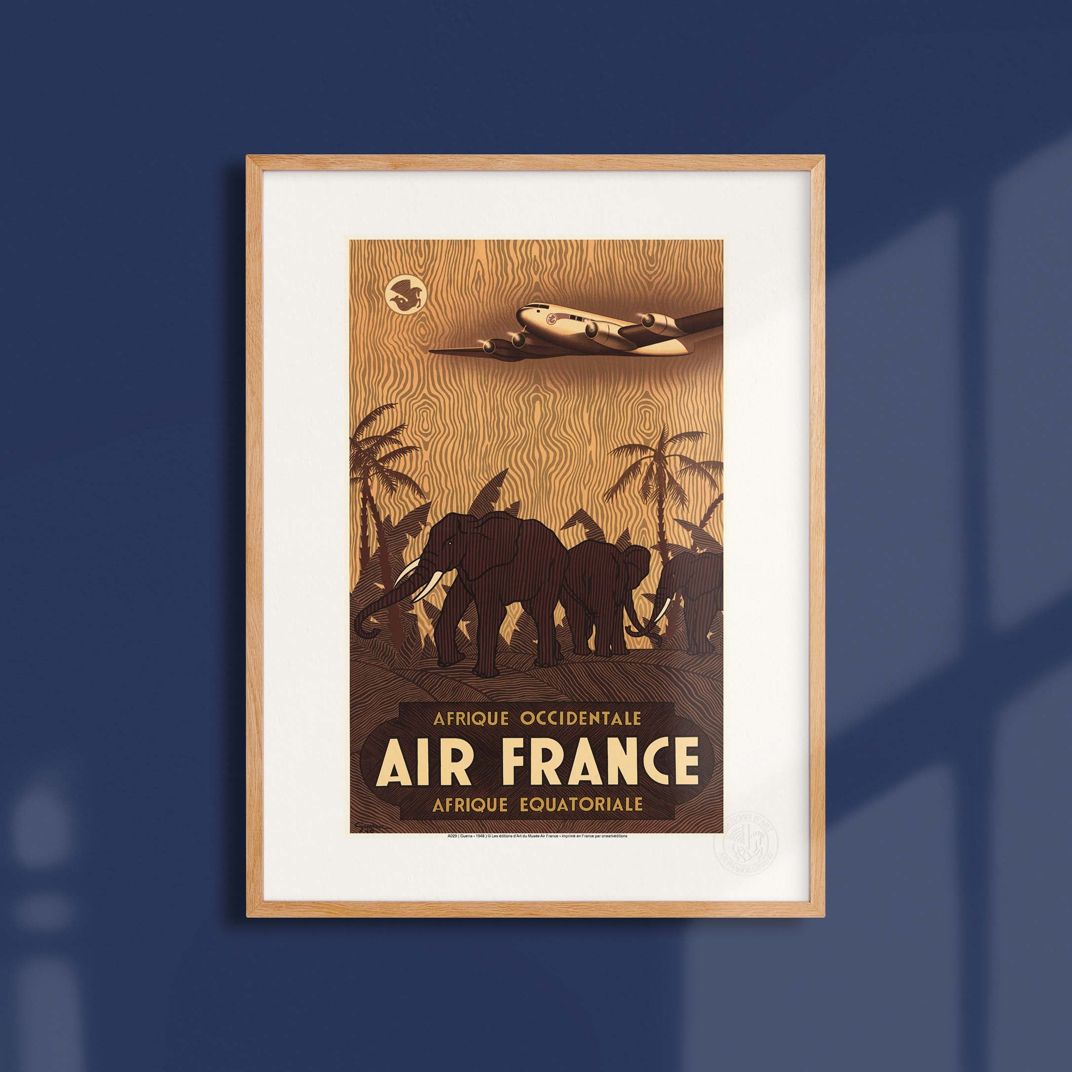 Affiche Air France - Afrique occidentale / Equatoriale
