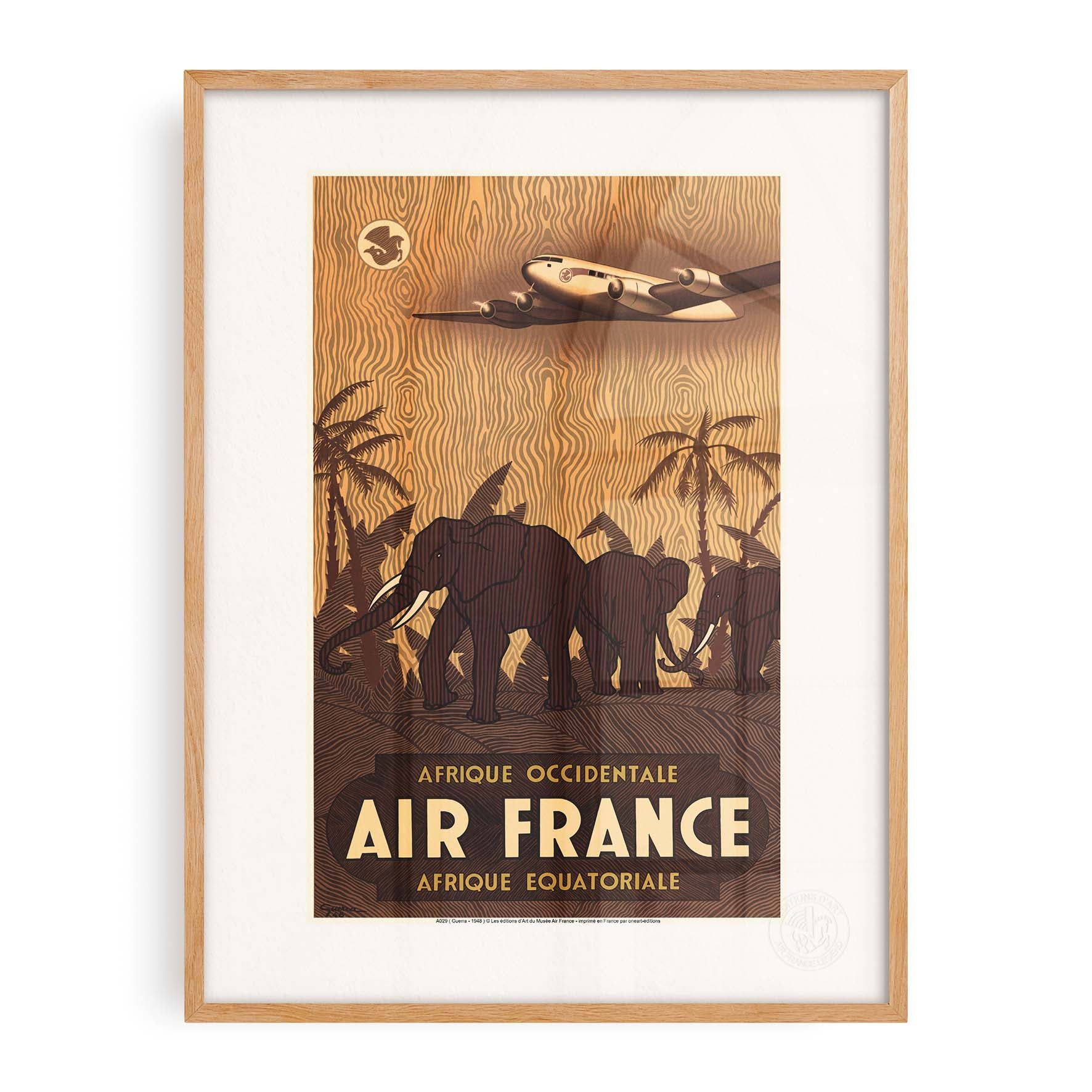 Affiche Air France - Afrique occidentale / Equatoriale