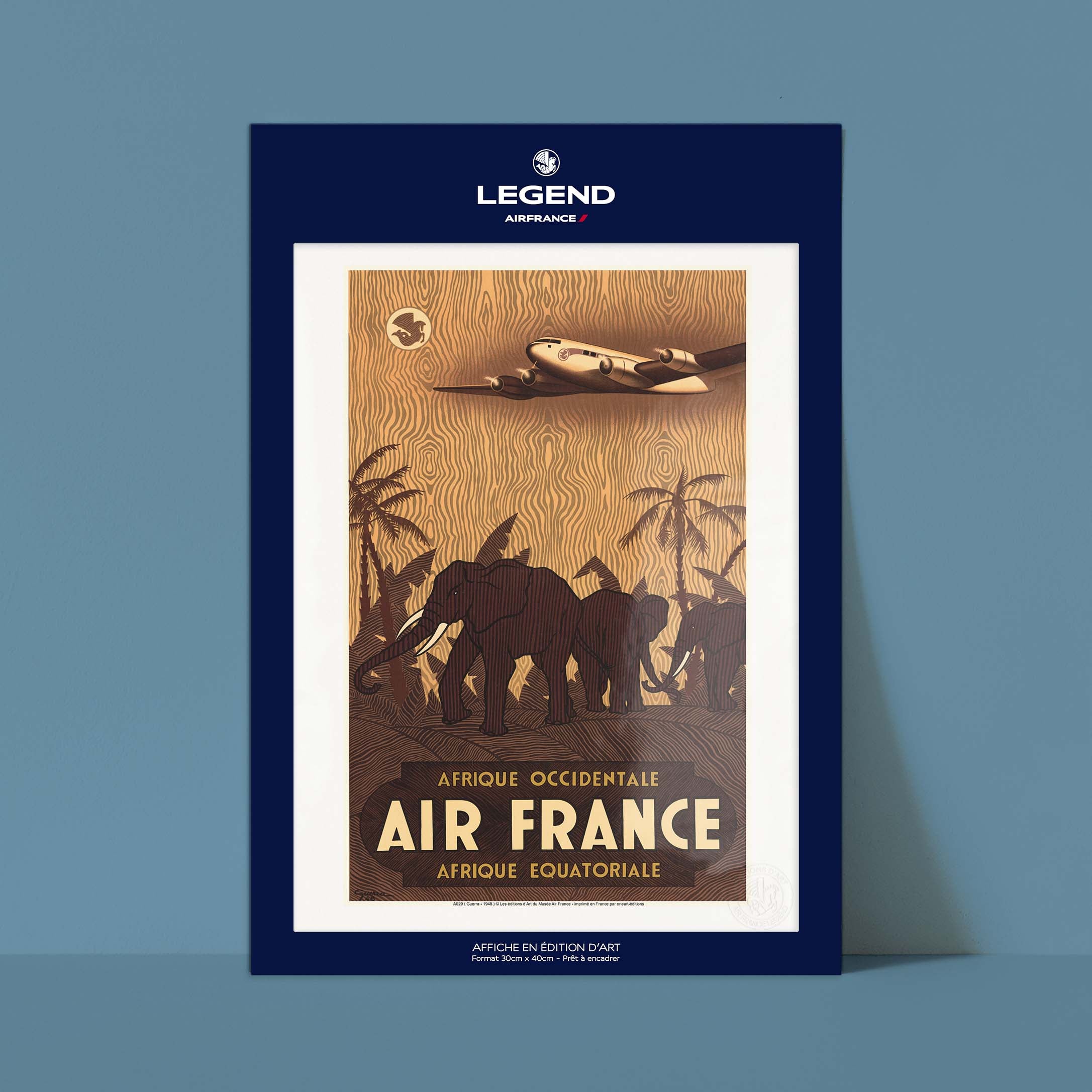 Affiche Air France - Afrique occidentale / Equatoriale