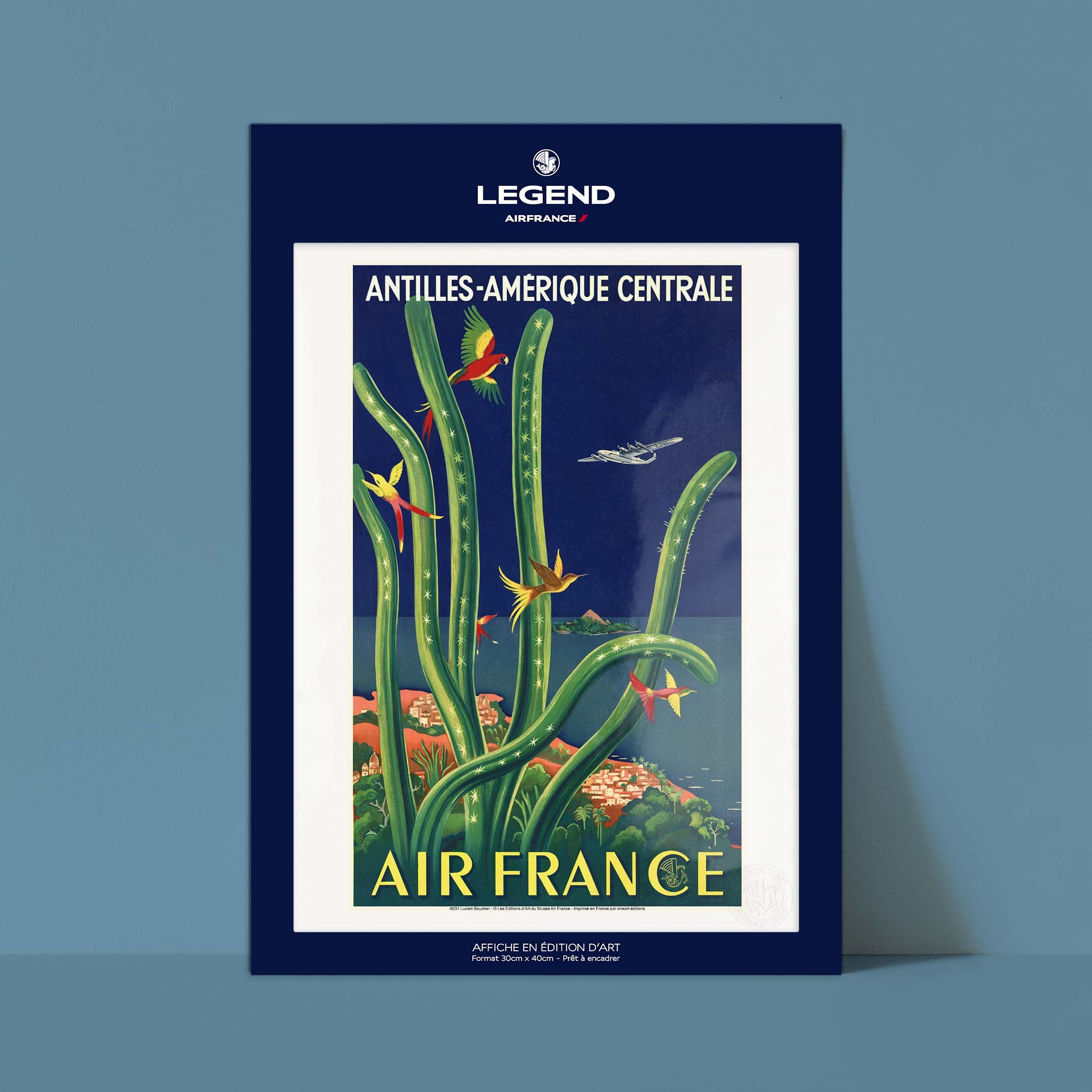 Affiche Air France - Antilles - Amérique Centrale