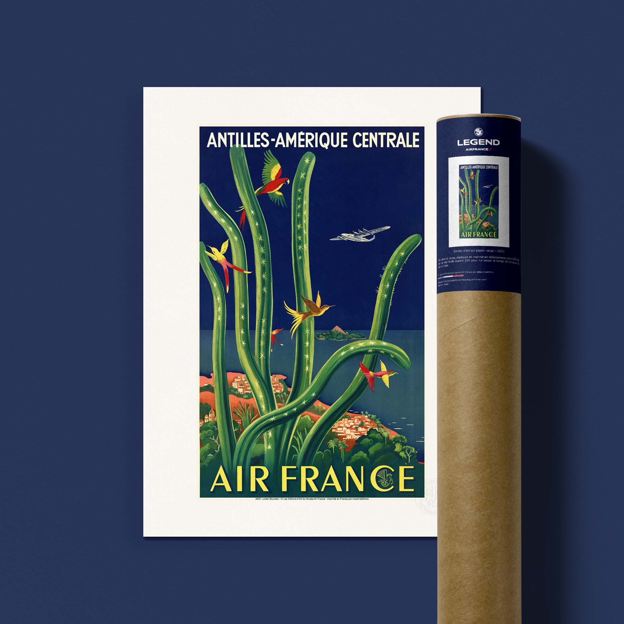 Affiche Air France - Antilles - Amérique Centrale