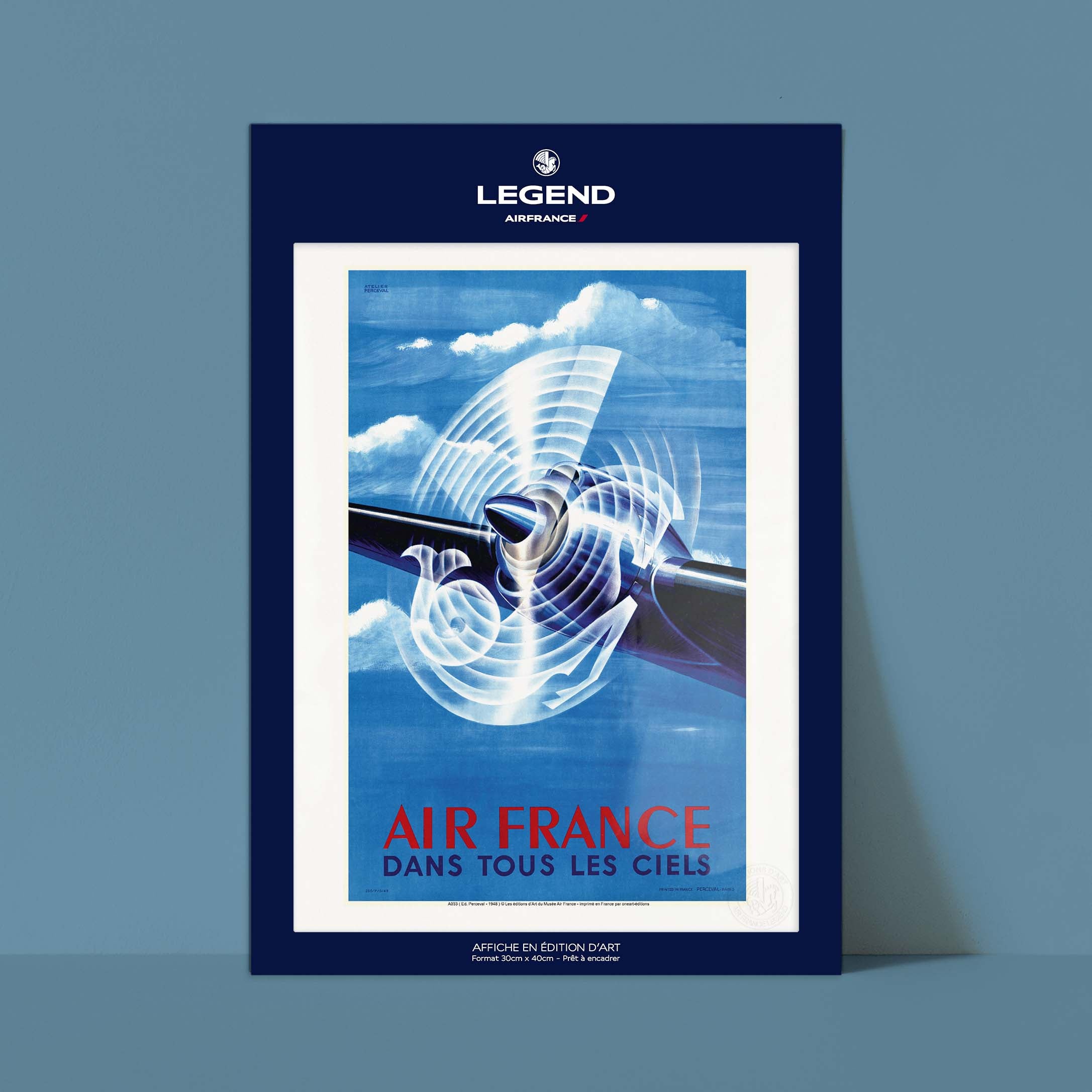 Affiche Air France - Dans tous les ciels Hélice