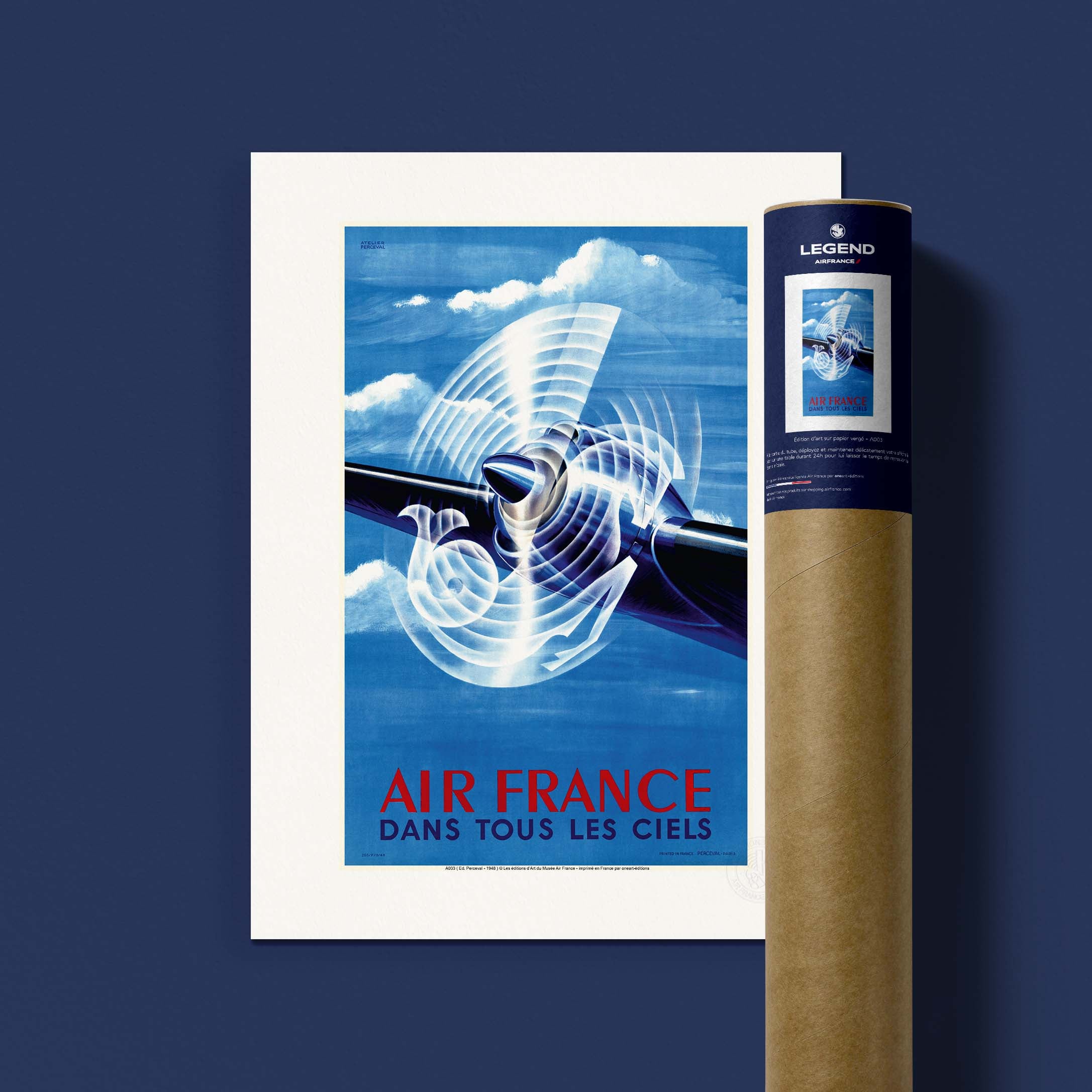 Affiche Air France - Dans tous les ciels Hélice