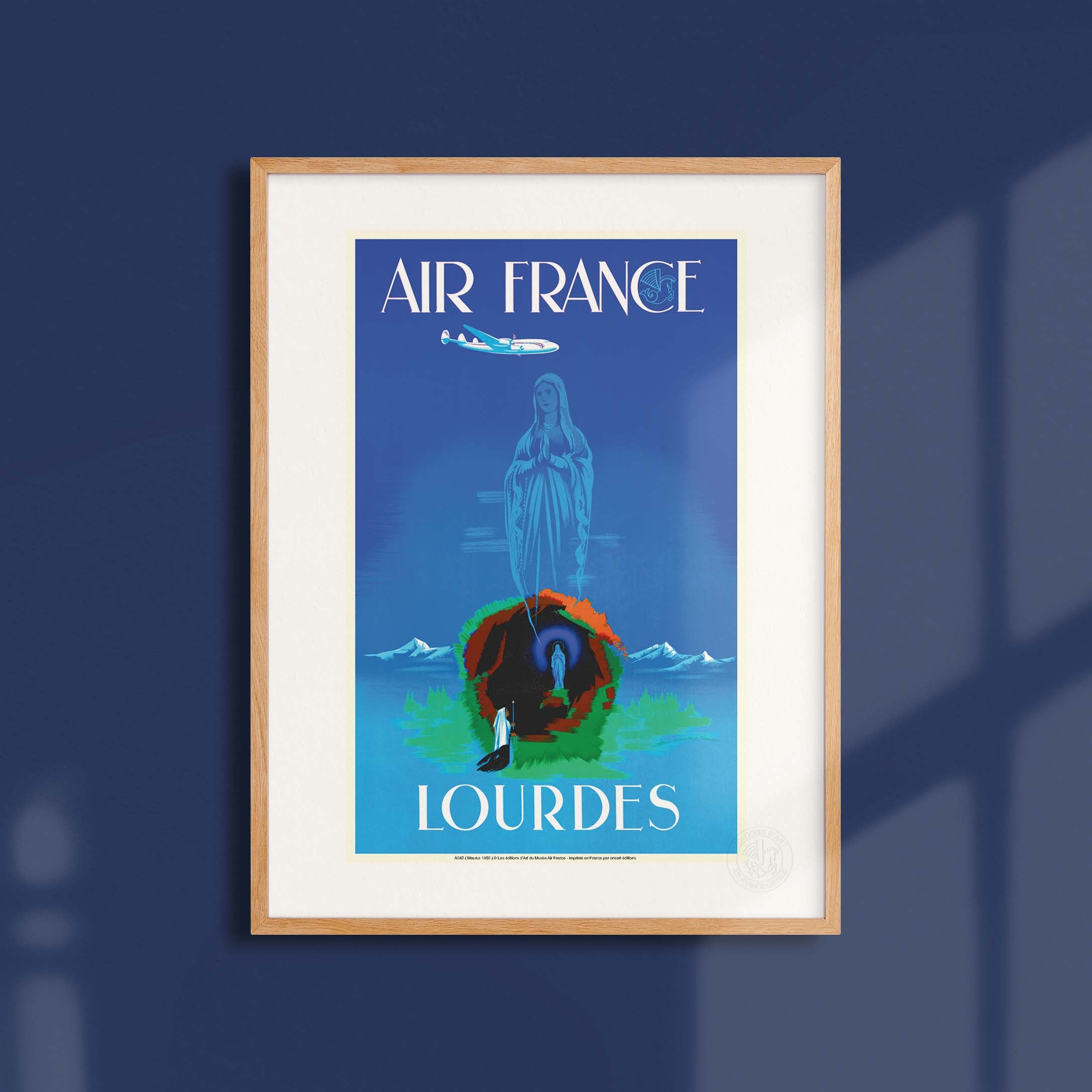 Affiche Air France - Lourdes