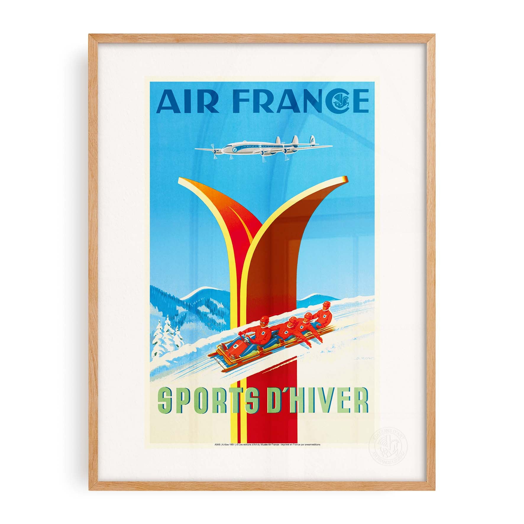 Affiche Air France - Sports d'hiver