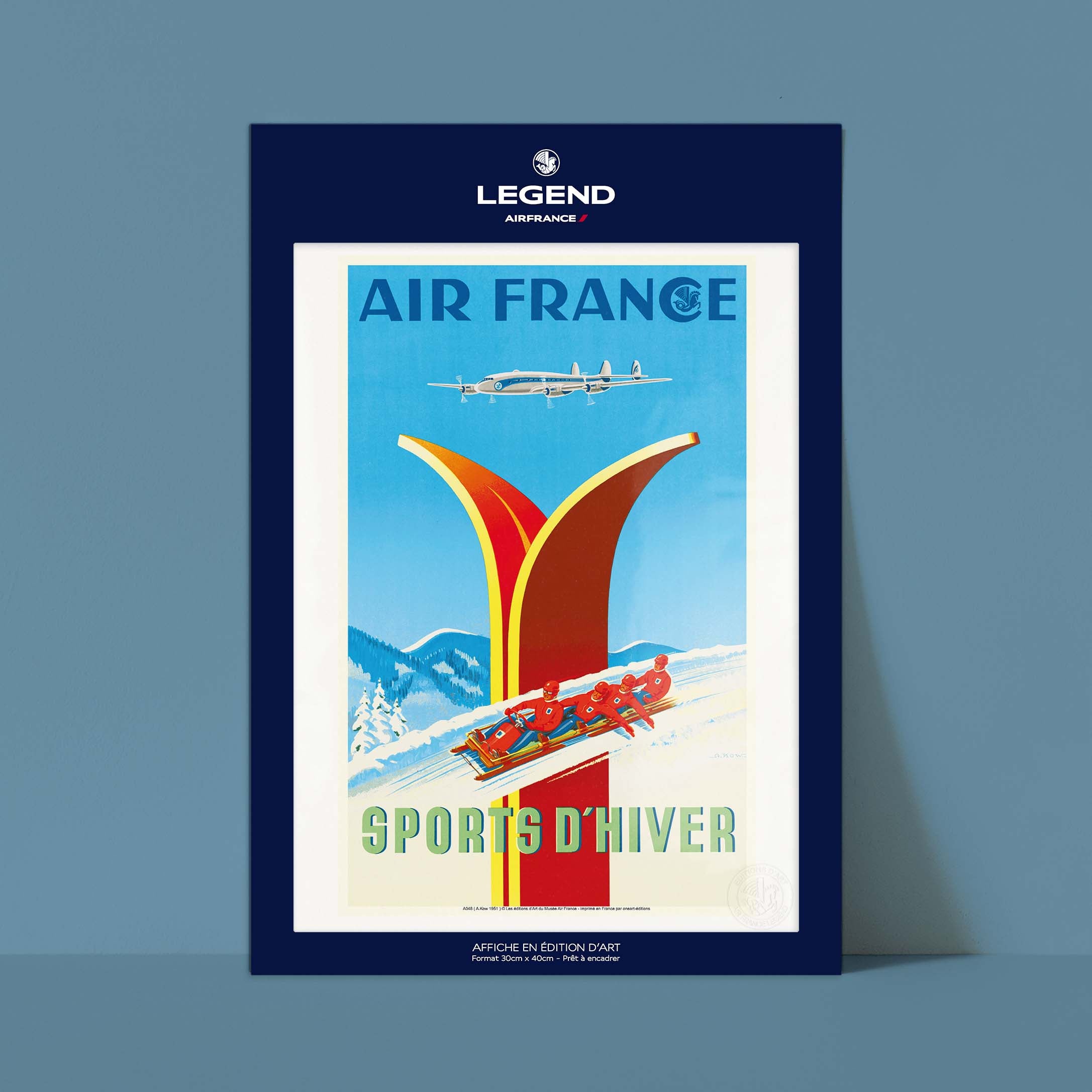Affiche Air France - Sports d'hiver