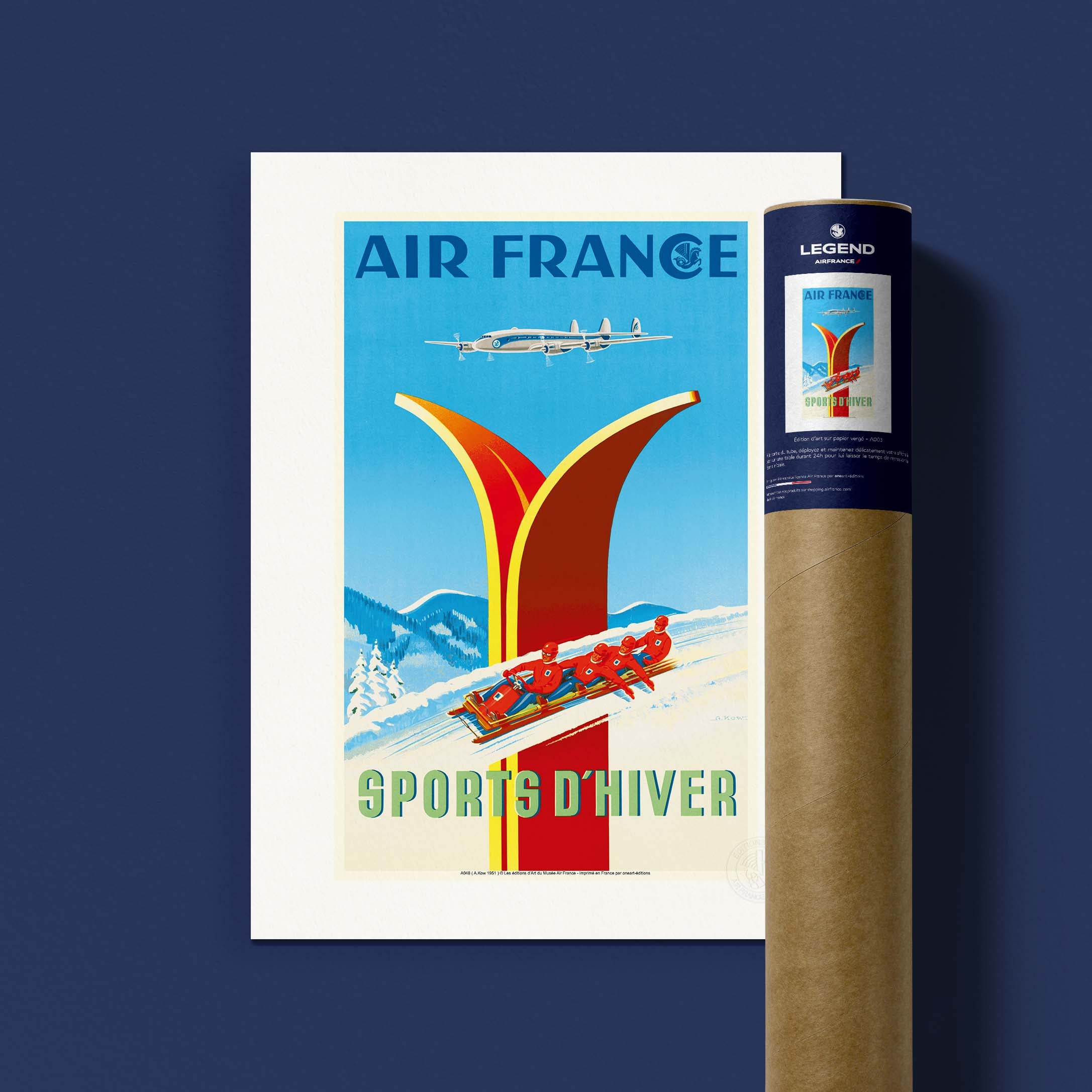 Affiche Air France - Sports d'hiver