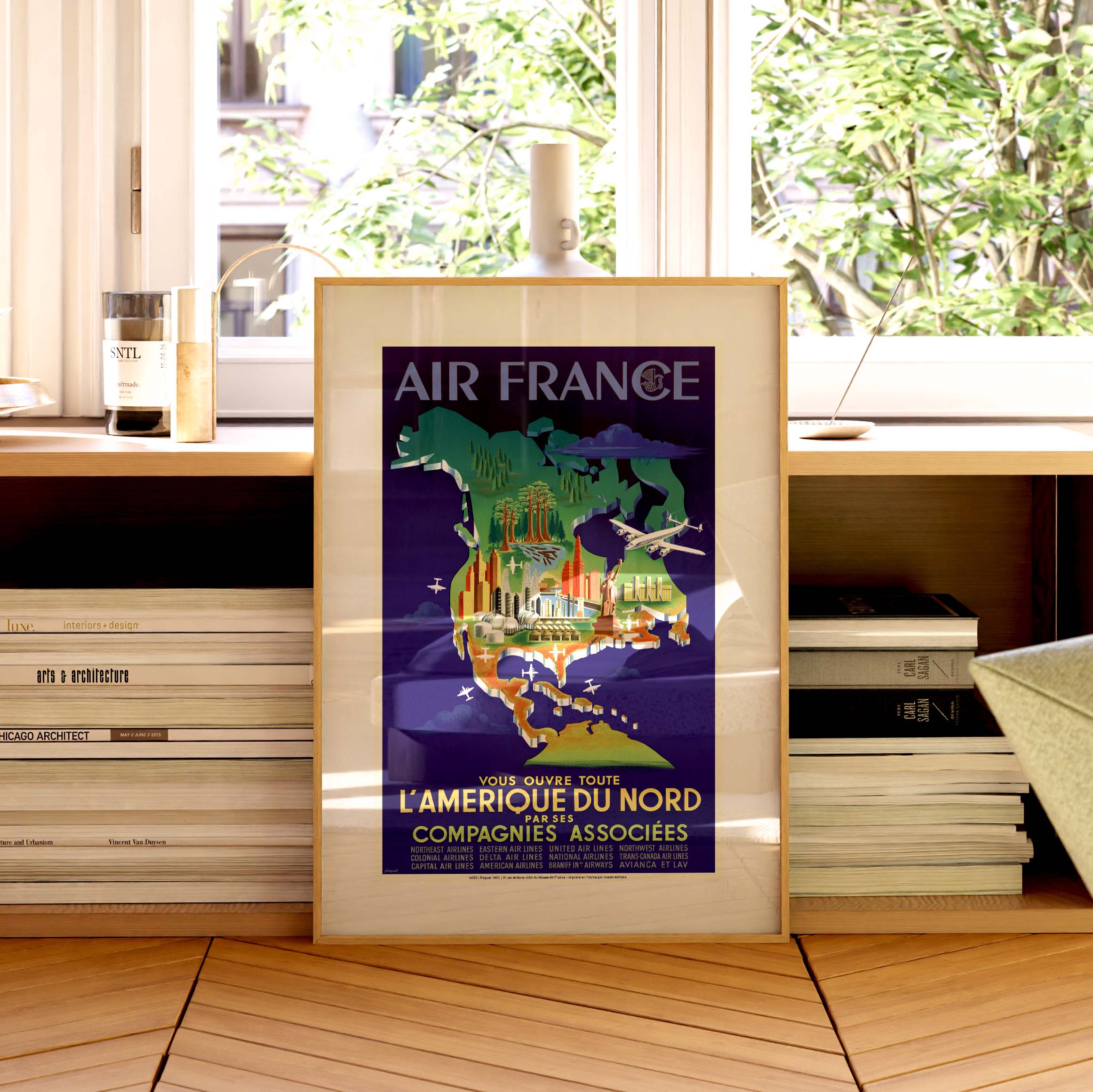 Affiche Air France - L'Amérique du Nord