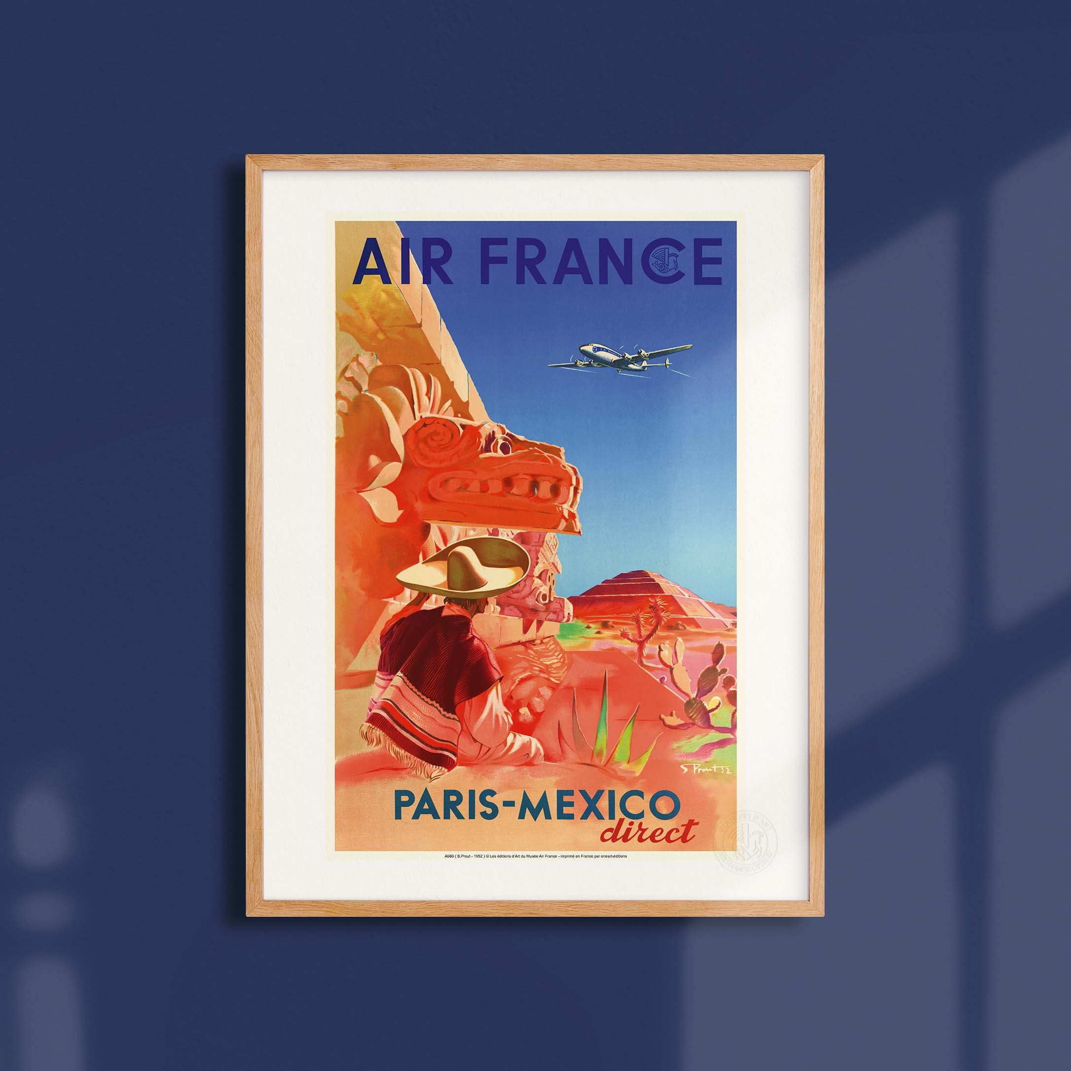 Poster Air France - Paris Mexico direct