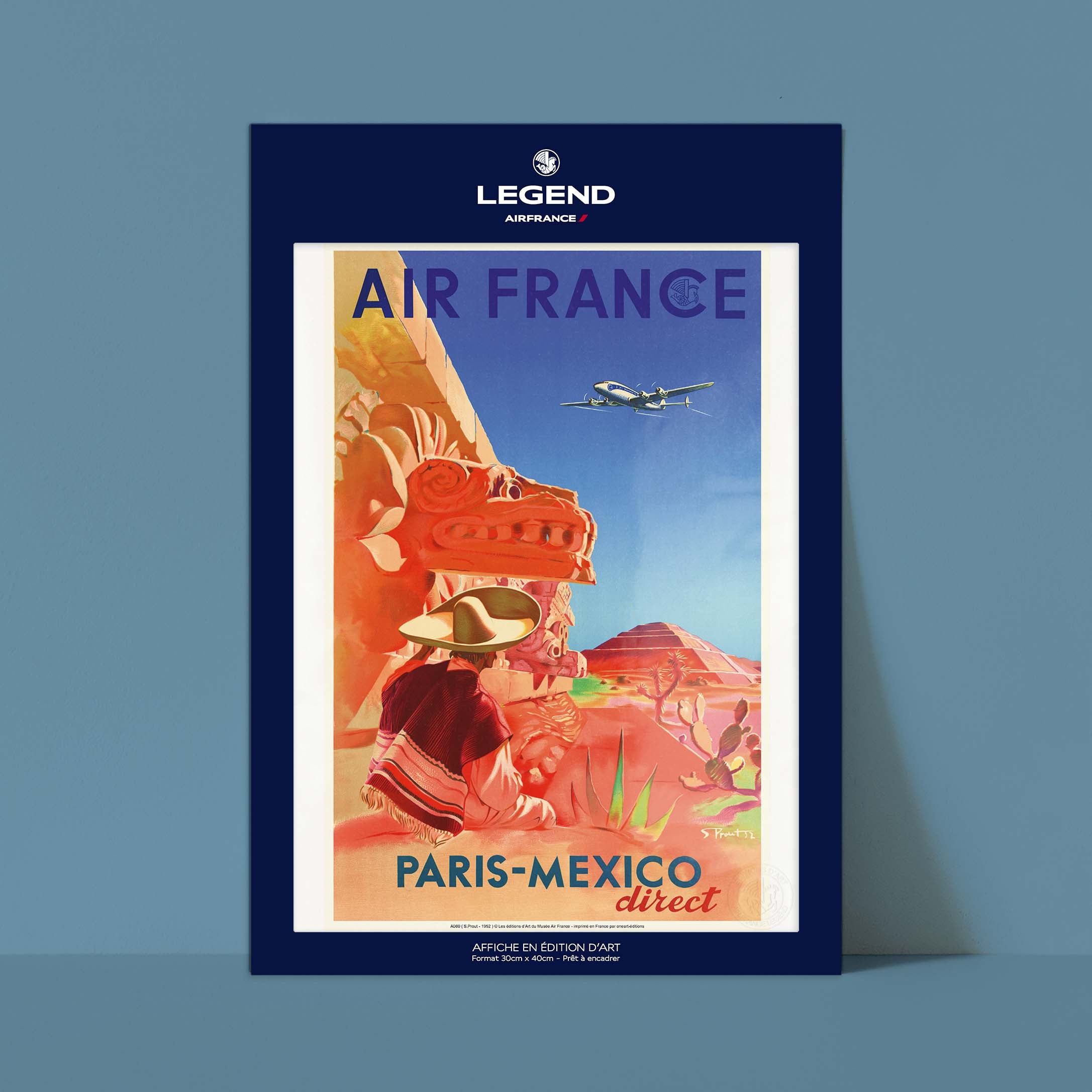 Poster Air France - Paris Mexico direct