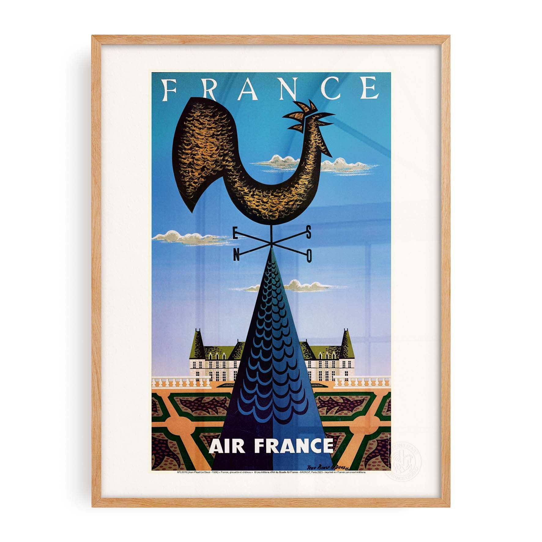 Affiche "Les Imparfaits" Air France - France, girouette et chateau
