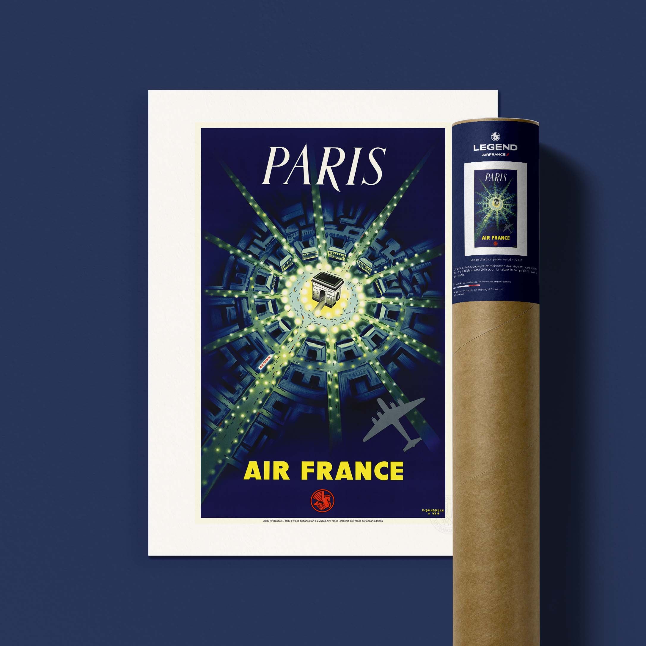 Locandina Air France - Parigi (Arco di Trionfo)