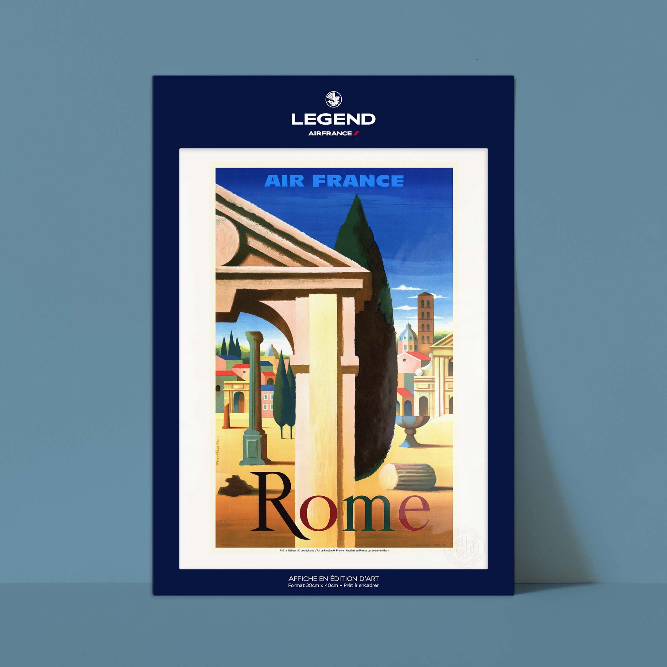 Affiche Air France - Rome