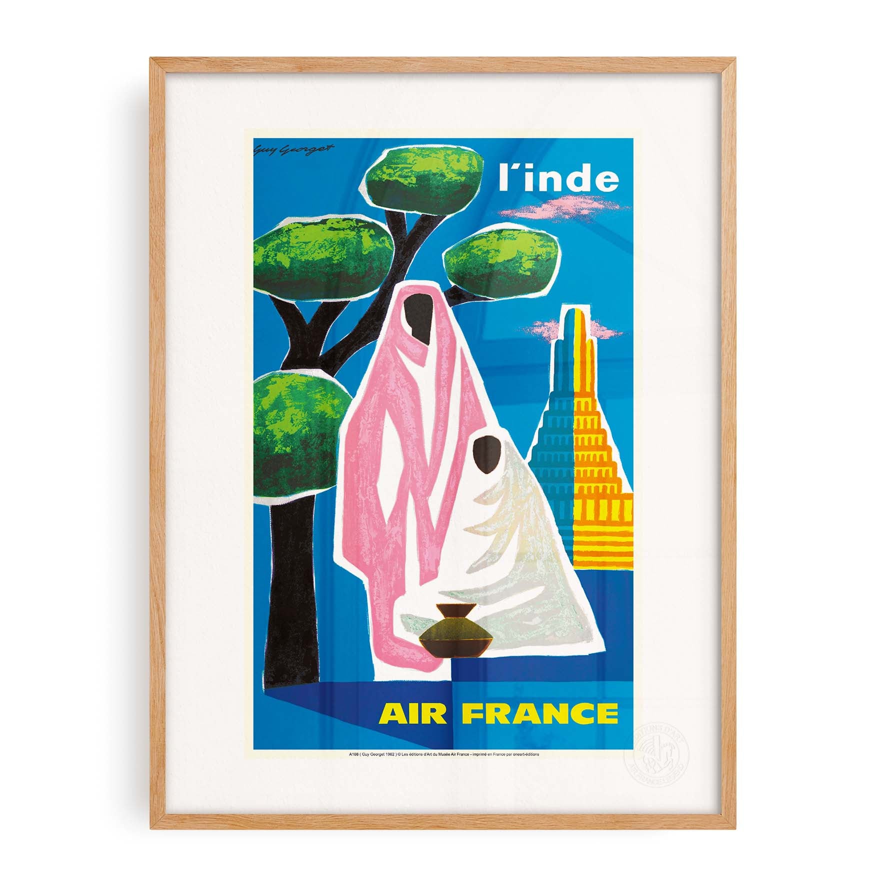 Affiche Air France - Inde