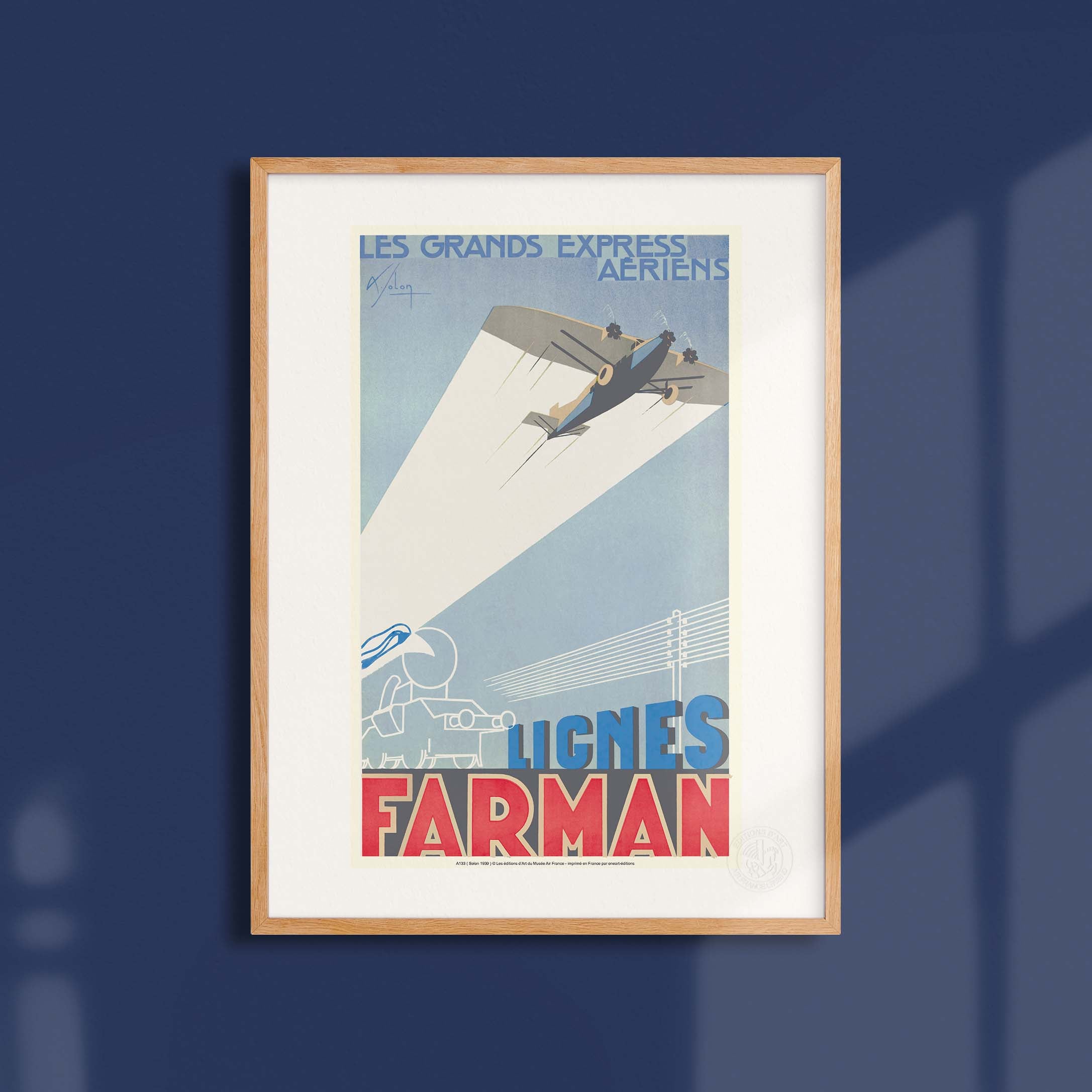 Affiche Air France - Lignes Farman