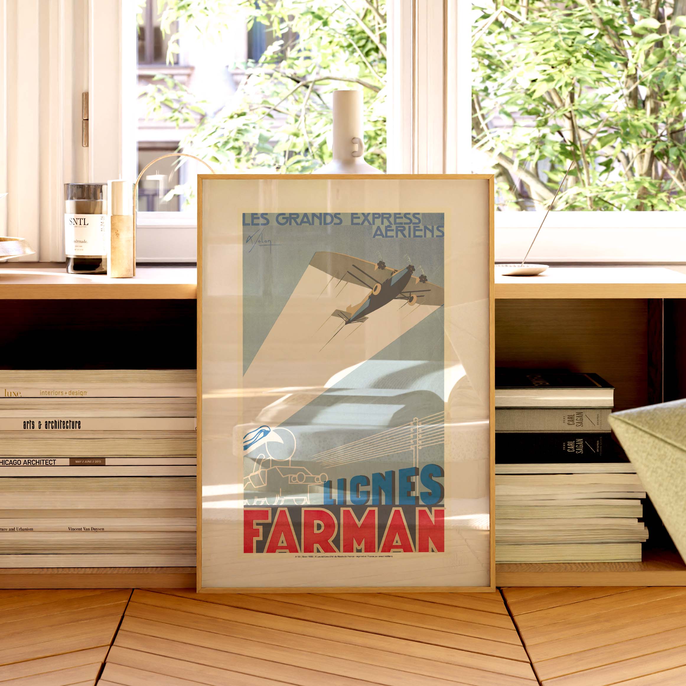 Affiche Air France - Lignes Farman