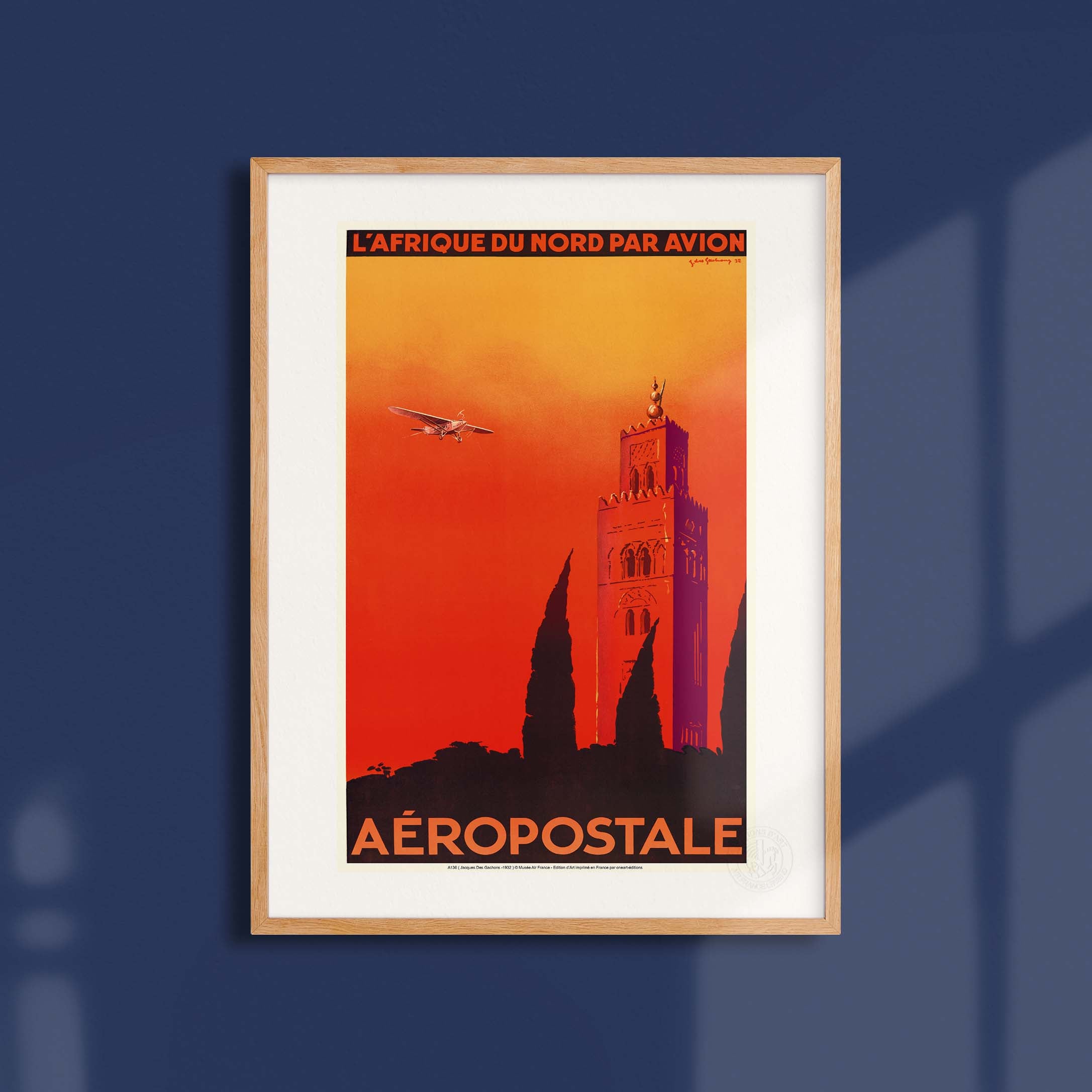 Affiche Air France - L'Afrique du Nord par avion