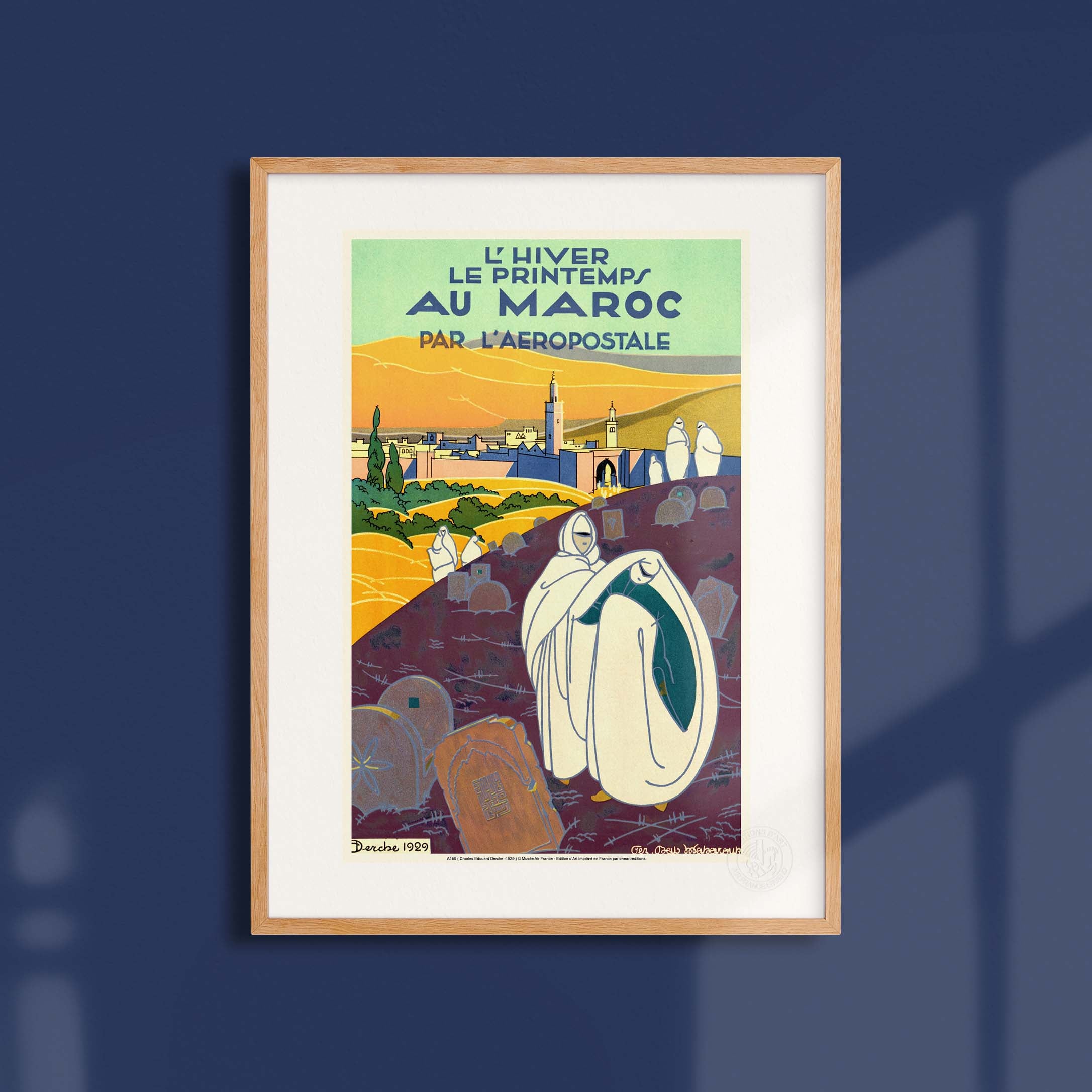 Affiche Air France - L’hiver le printemps au Maroc