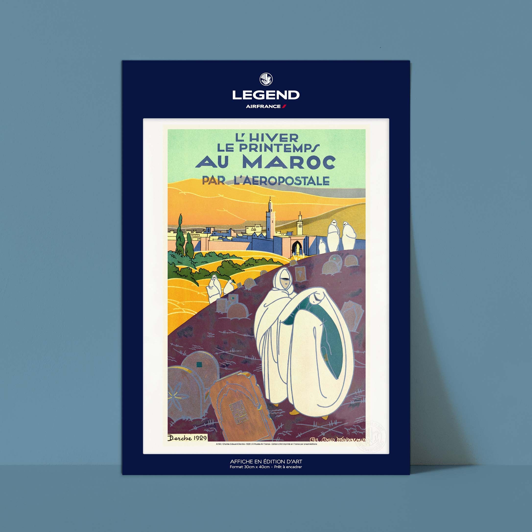 Affiche Air France - L’hiver le printemps au Maroc