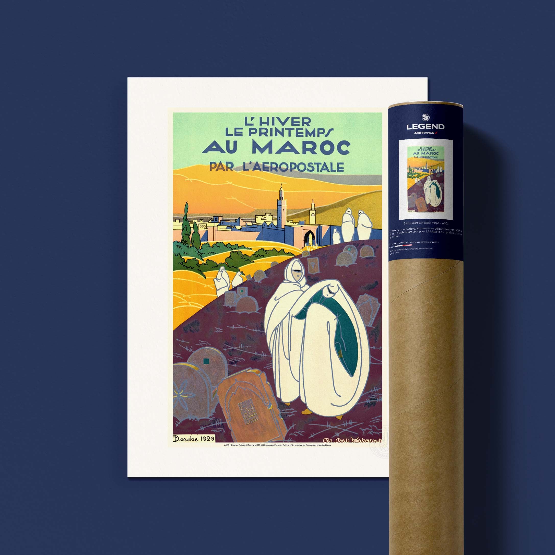 Affiche Air France - L’hiver le printemps au Maroc