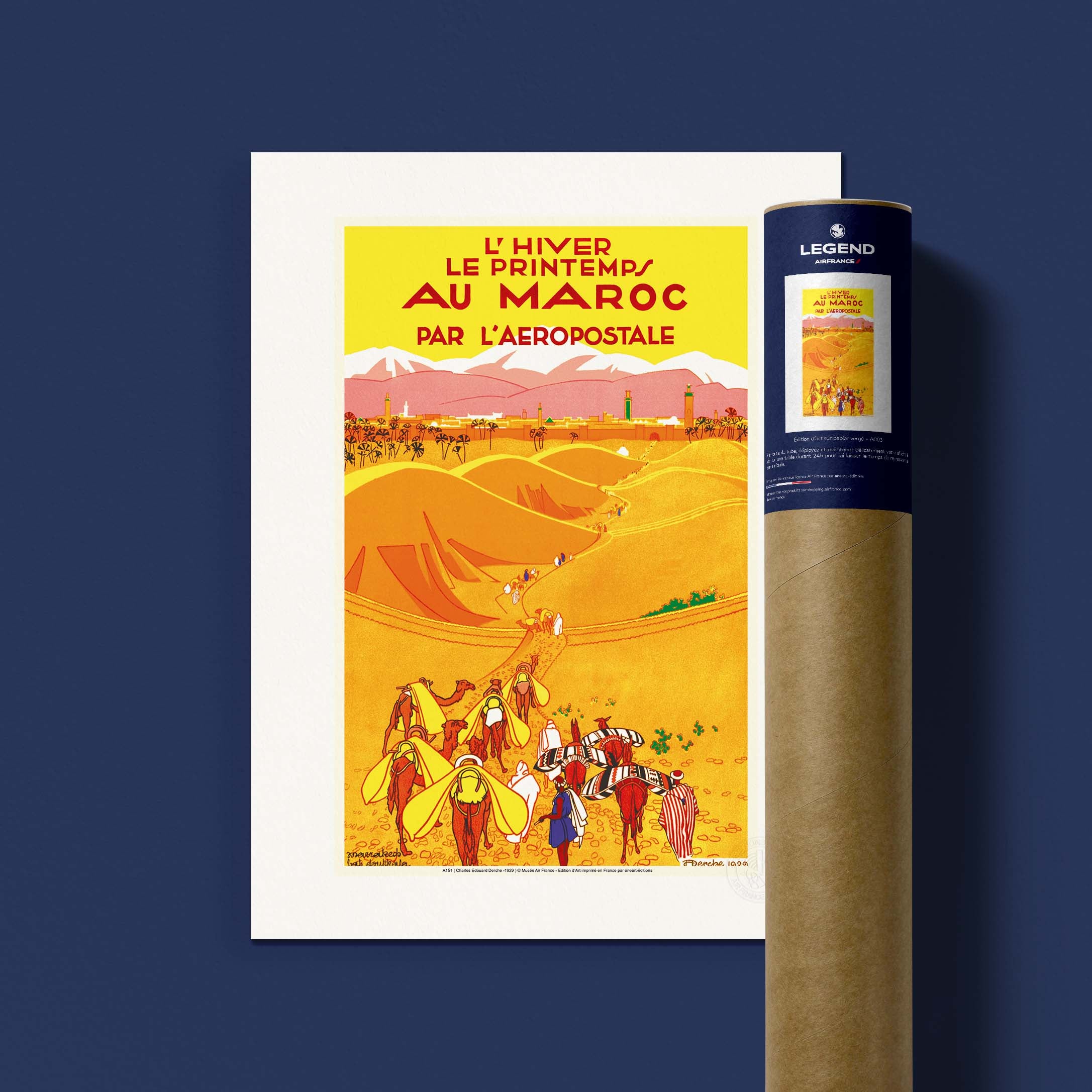 Affiche Air France - L’hiver le printemps au Maroc