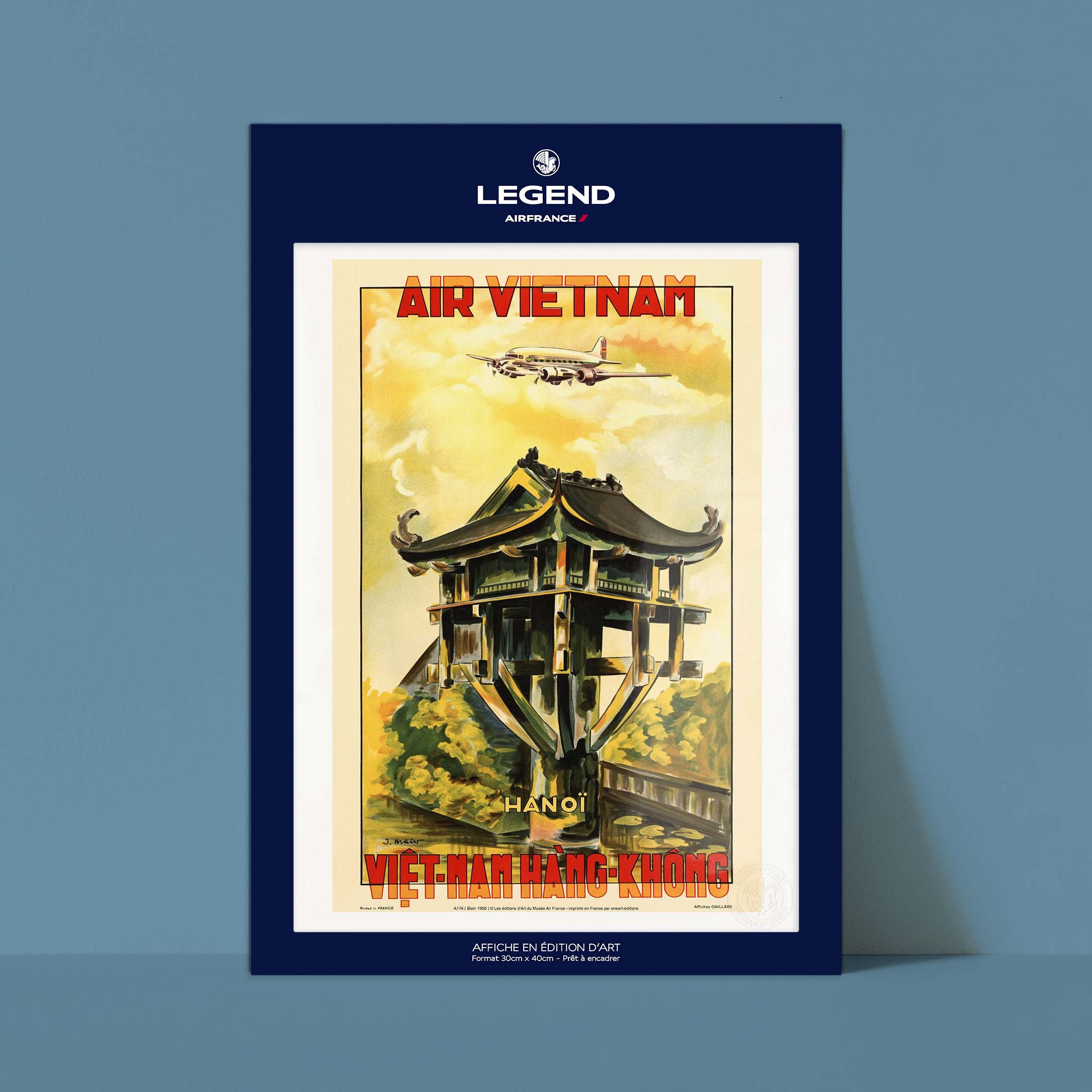 Affiche Air France - Hanoï