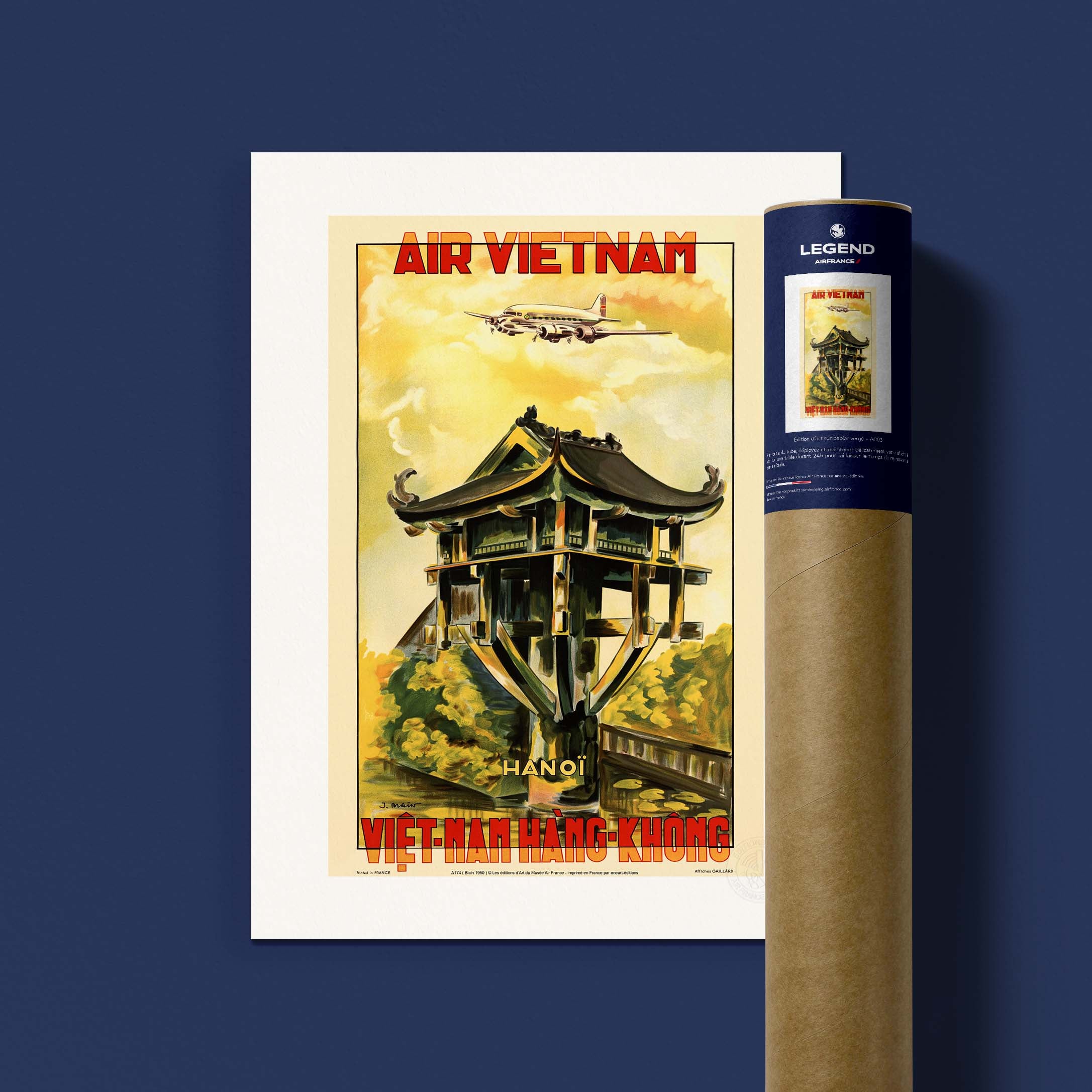 Affiche Air France - Hanoï