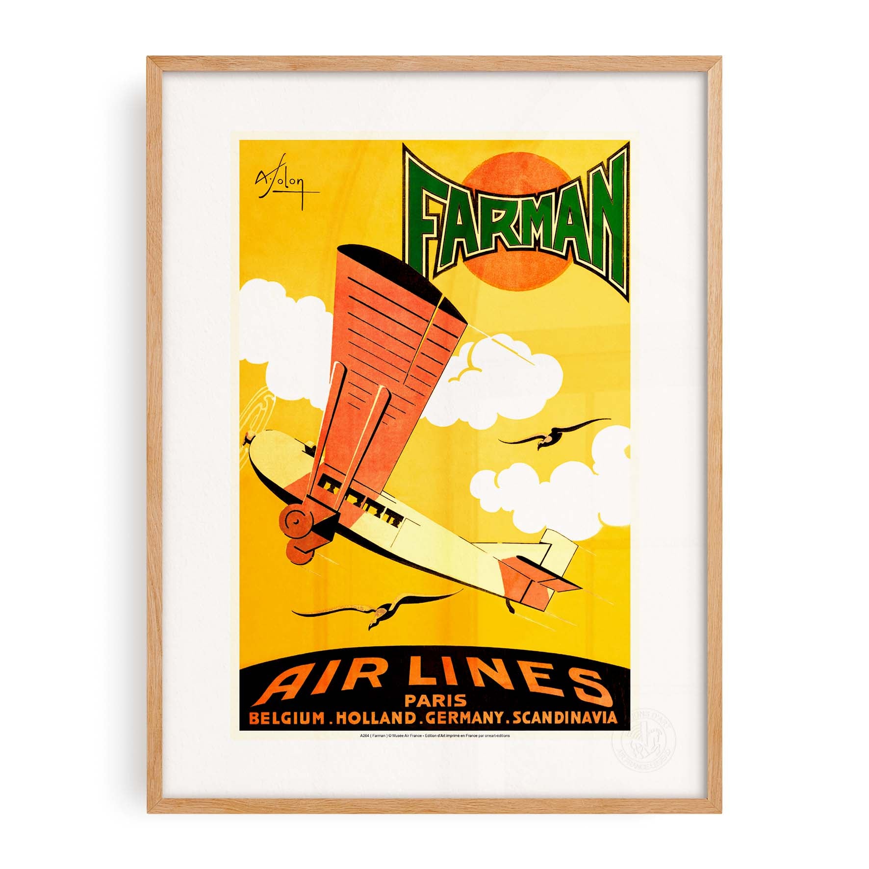 Poster Air France - Farman Airlines / Giallo