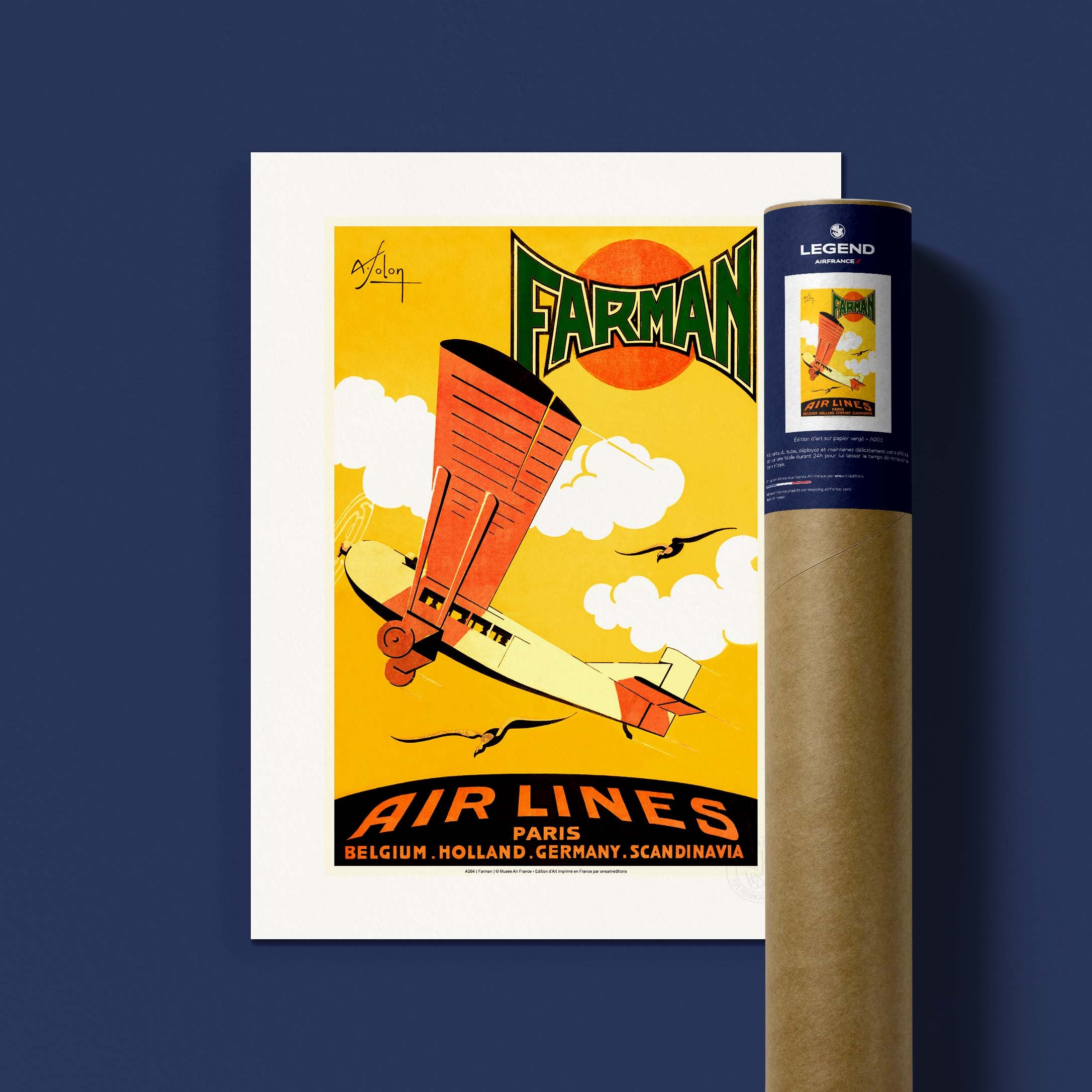 Poster Air France - Farman Airlines / Giallo