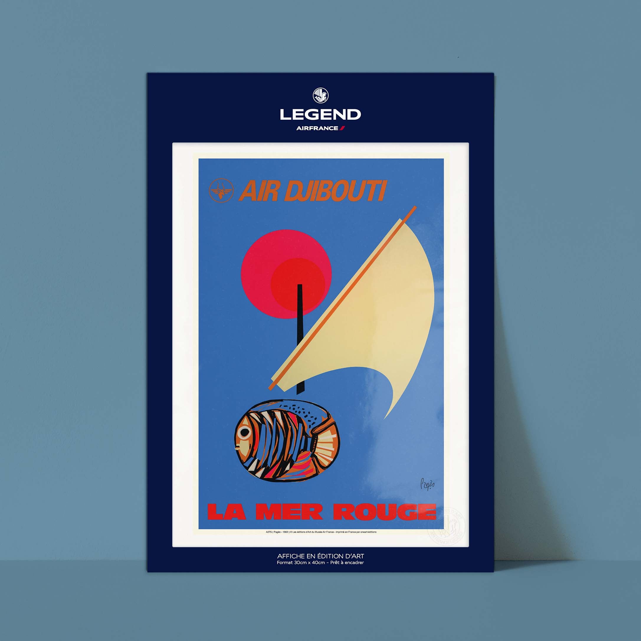 Affiche Air France - La Mer rouge