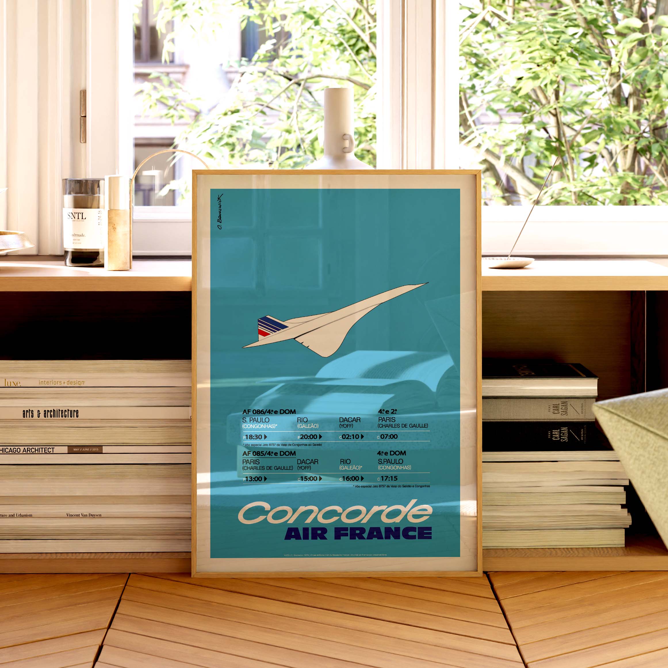 Affiche Air France - Concorde bleu