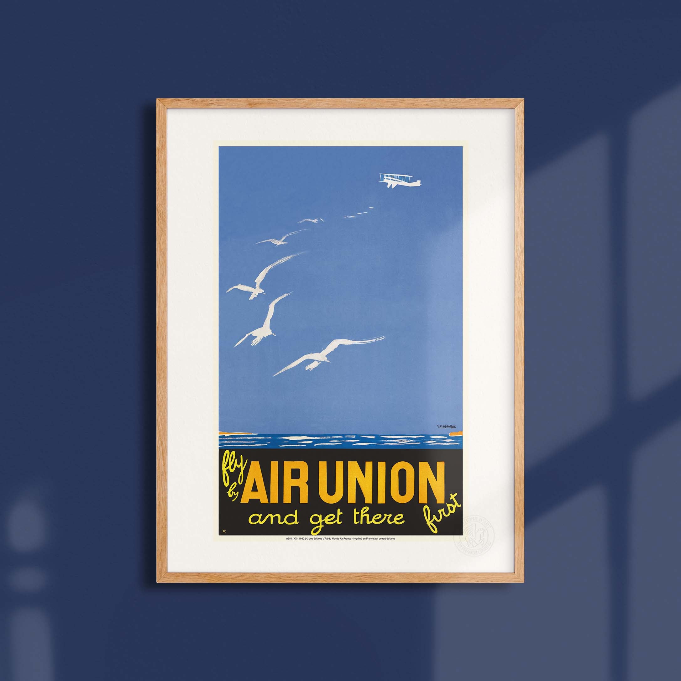 Affiche Air France - Fly by Air Union and get there first