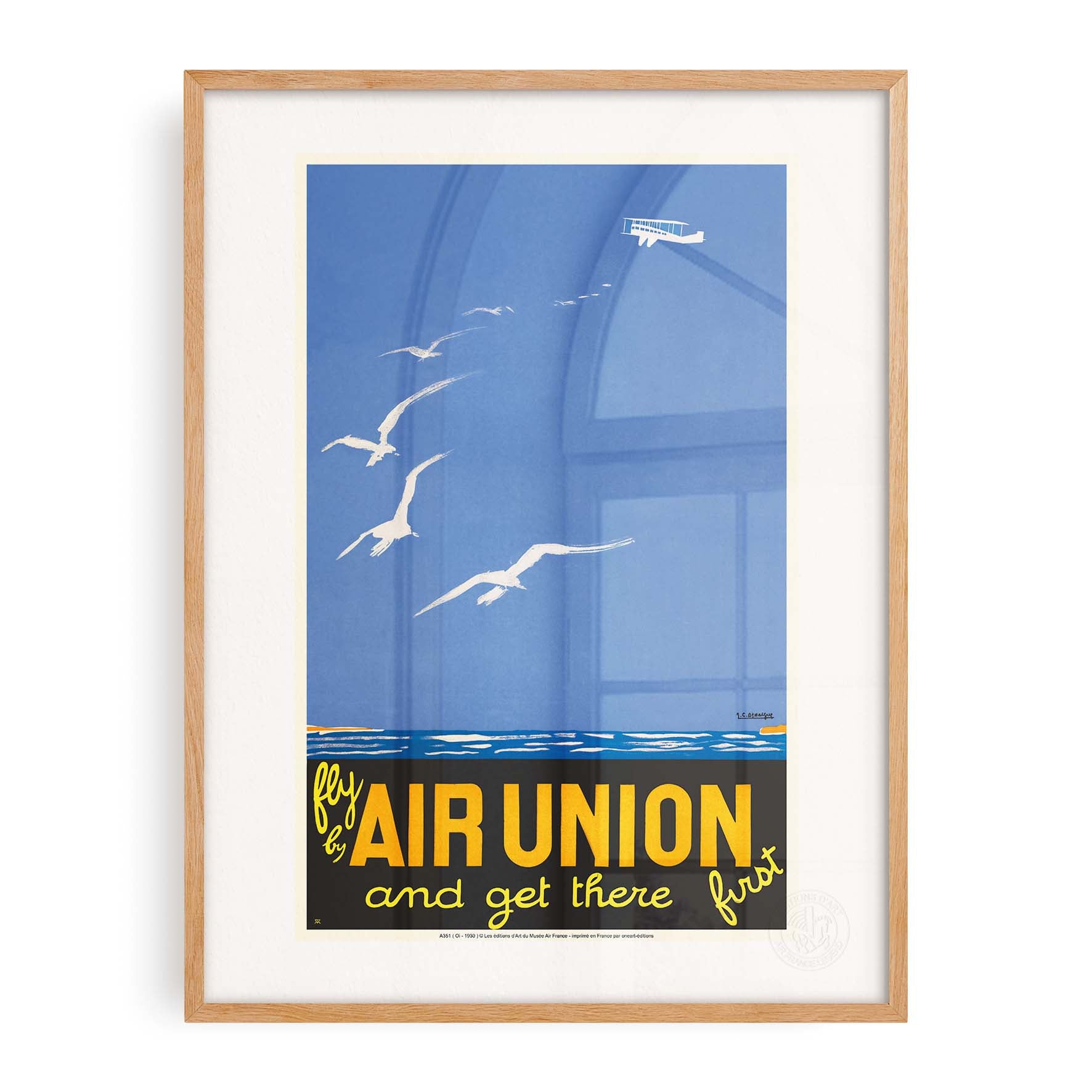 Affiche Air France - Fly by Air Union and get there first