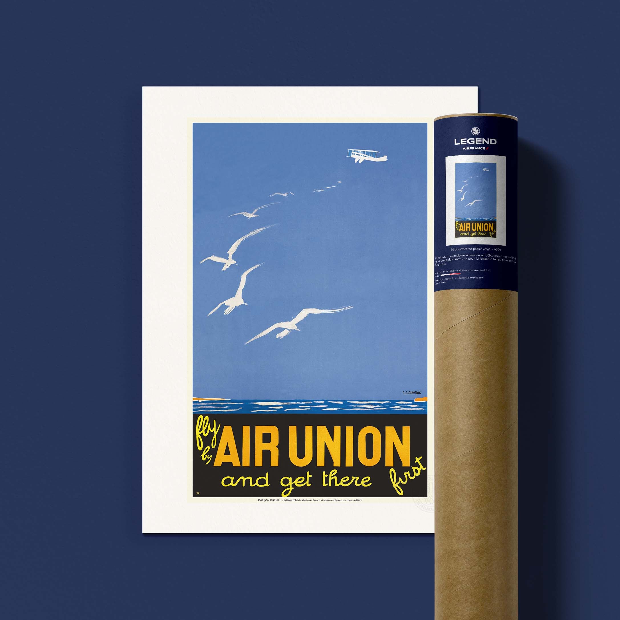 Affiche Air France - Fly by Air Union and get there first