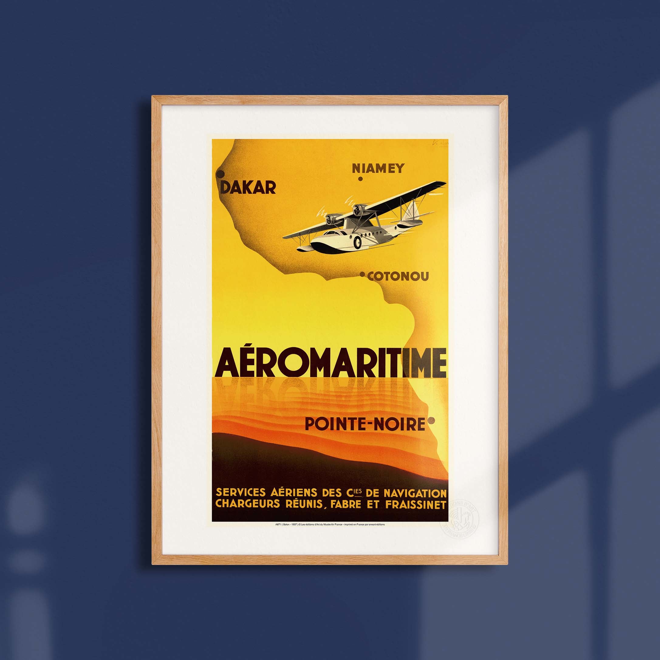 Affiche Air France - Dakar, Niamey, Cotonou,…