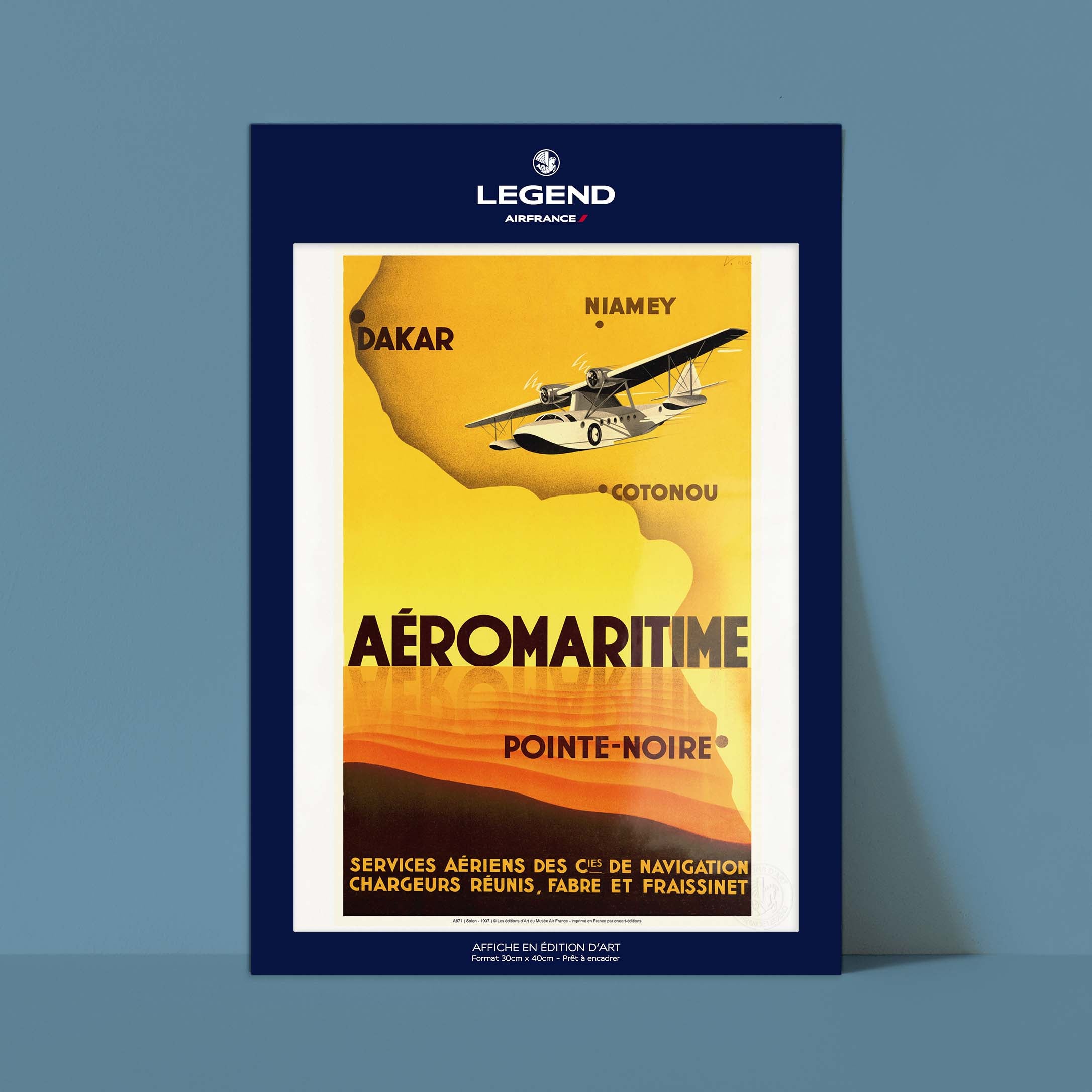 Affiche Air France - Dakar, Niamey, Cotonou,…