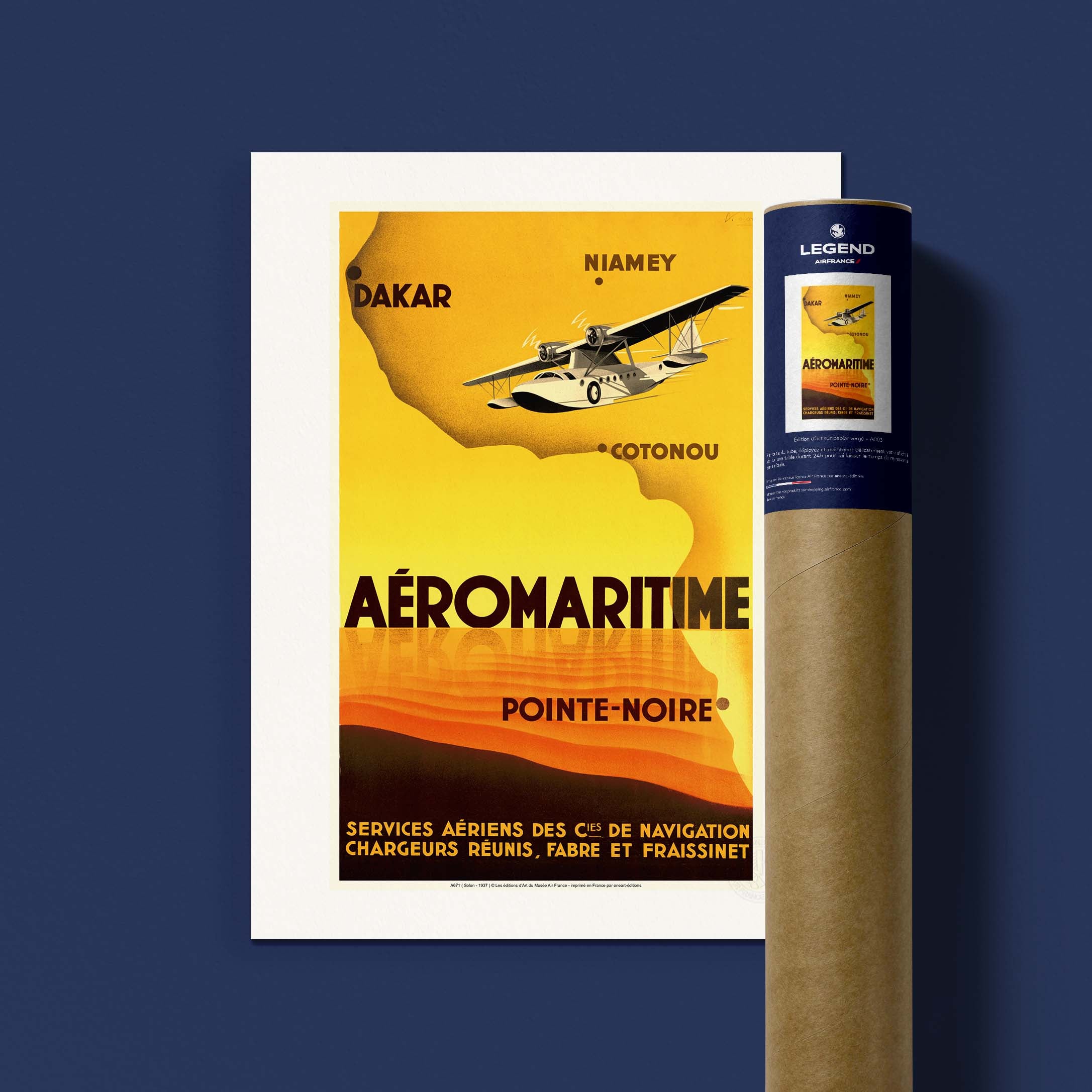 Affiche Air France - Dakar, Niamey, Cotonou,…