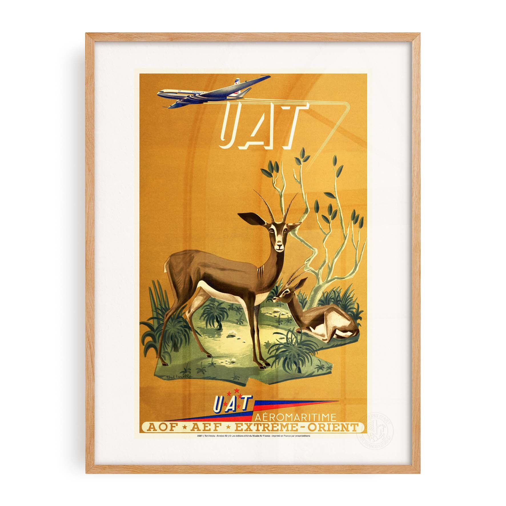 Air France poster - Savane & Antilope (UAT)