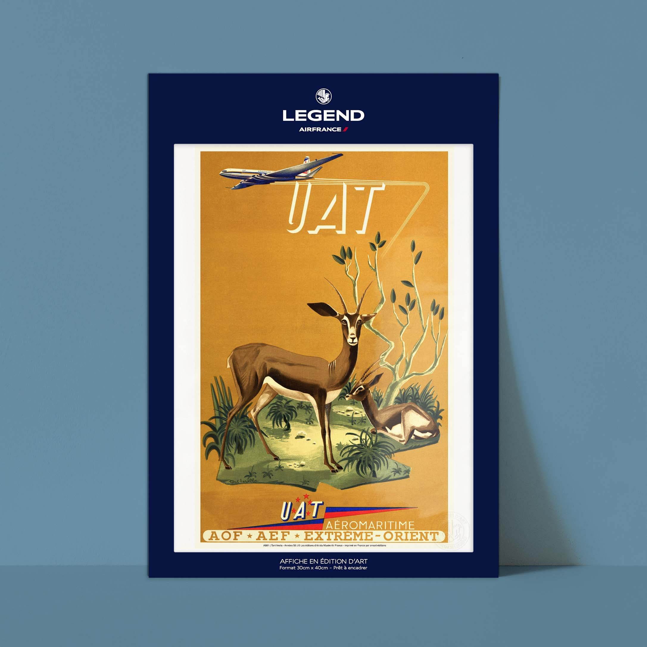 Air France poster - Savane & Antilope (UAT)