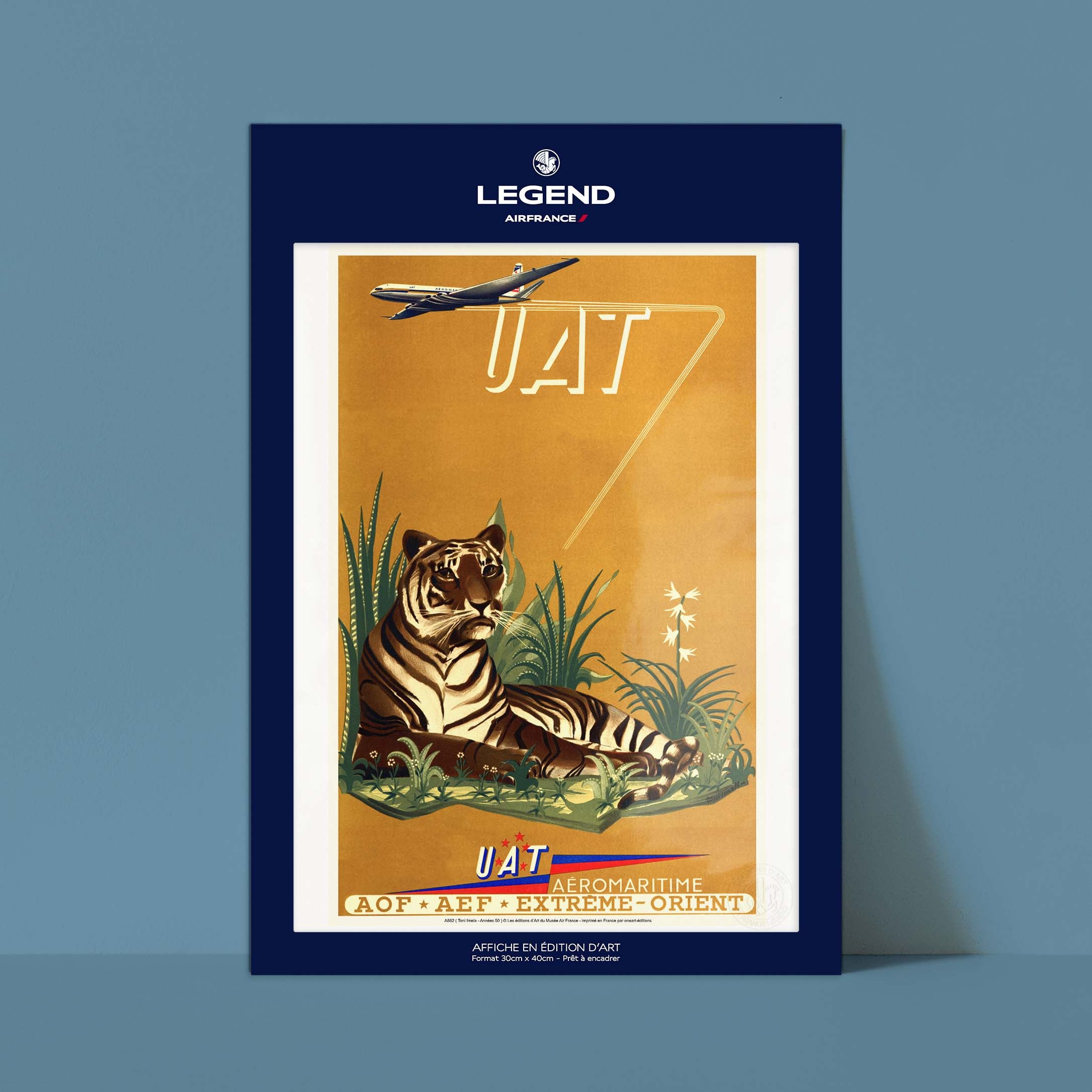 Air France poster - Savane & Tigre (UAT)