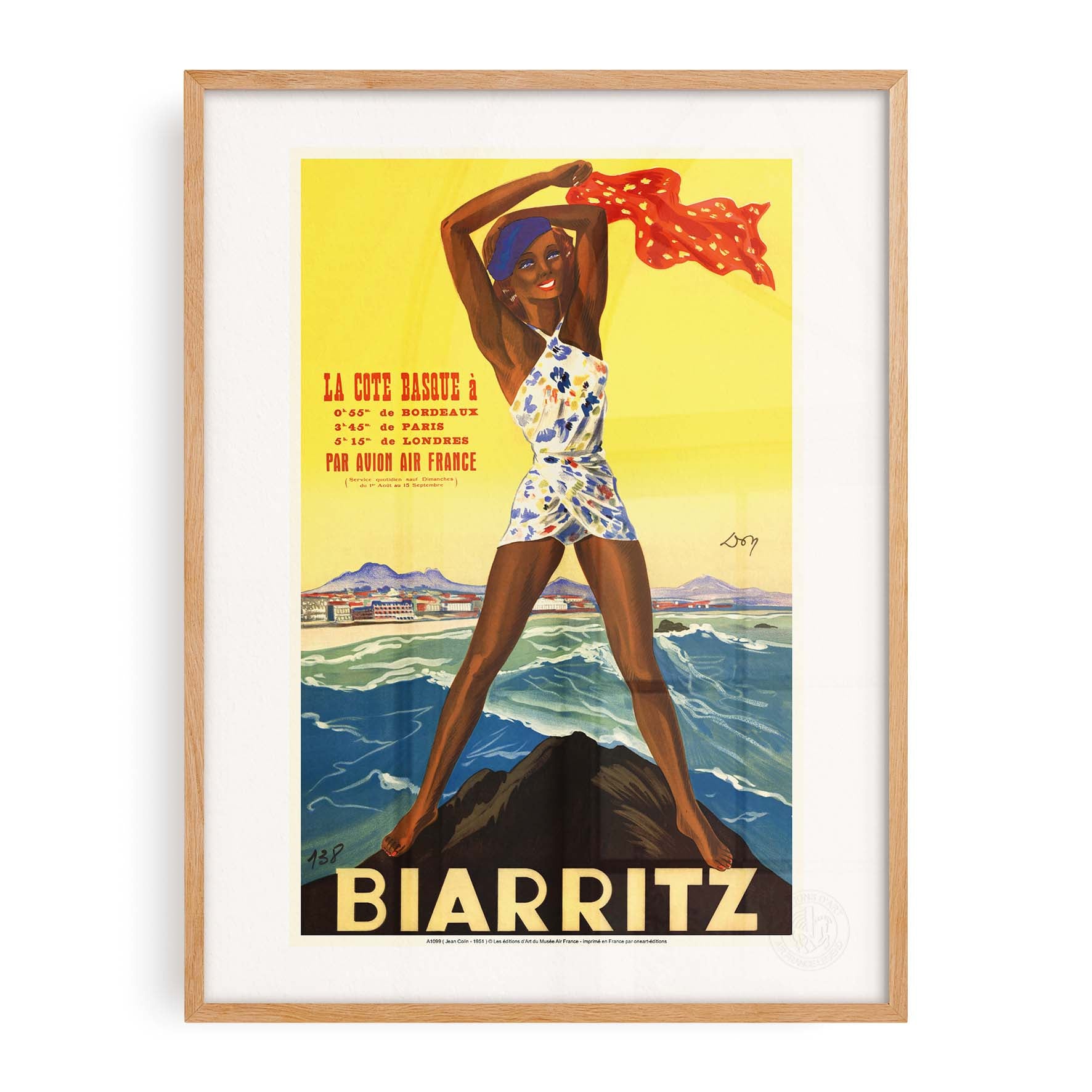 Affiche Air France - Biarritz
