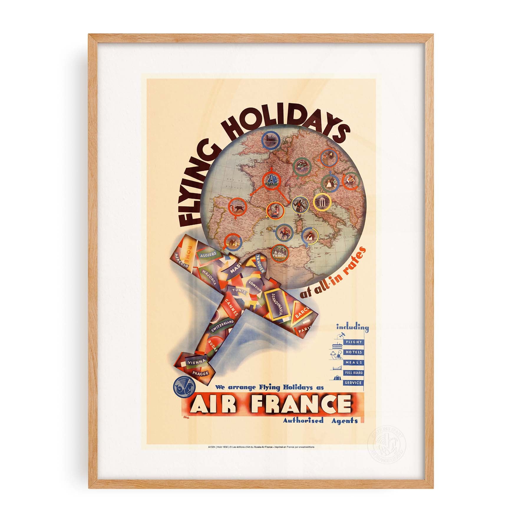 Affiche Air France - Flying Holidays